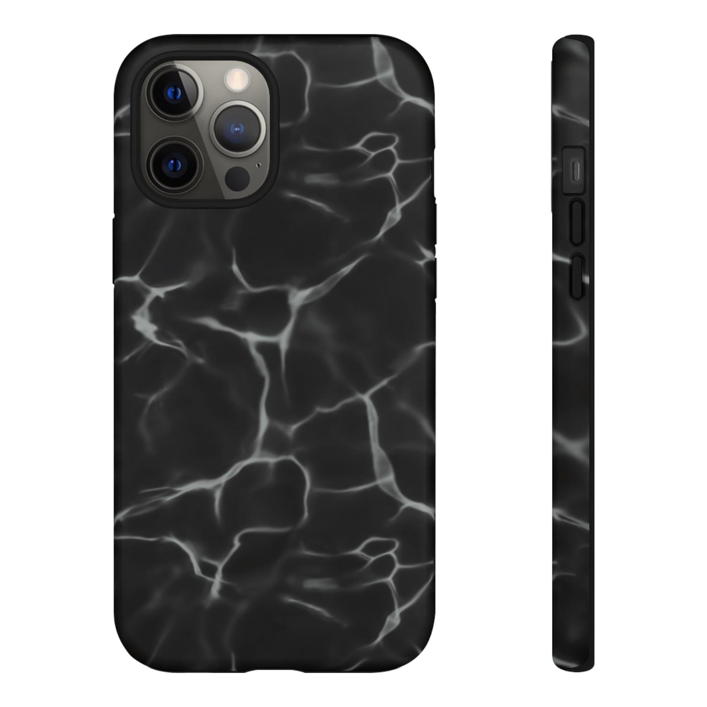 Marble Phone Case Black White