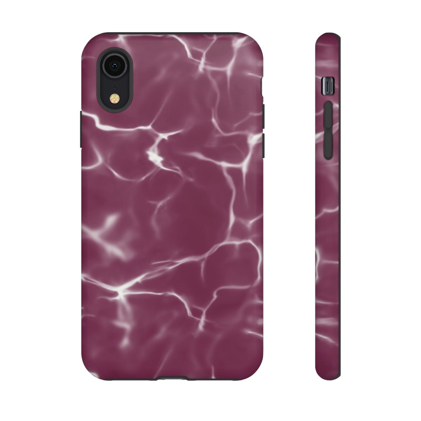 Marble Print Phone Case Maroon