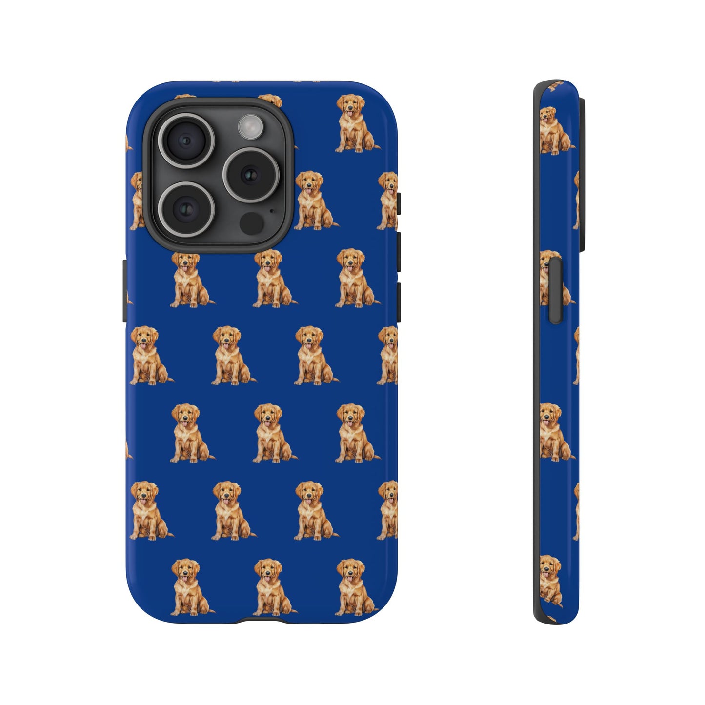 Golden Retriever Phone Case Blue