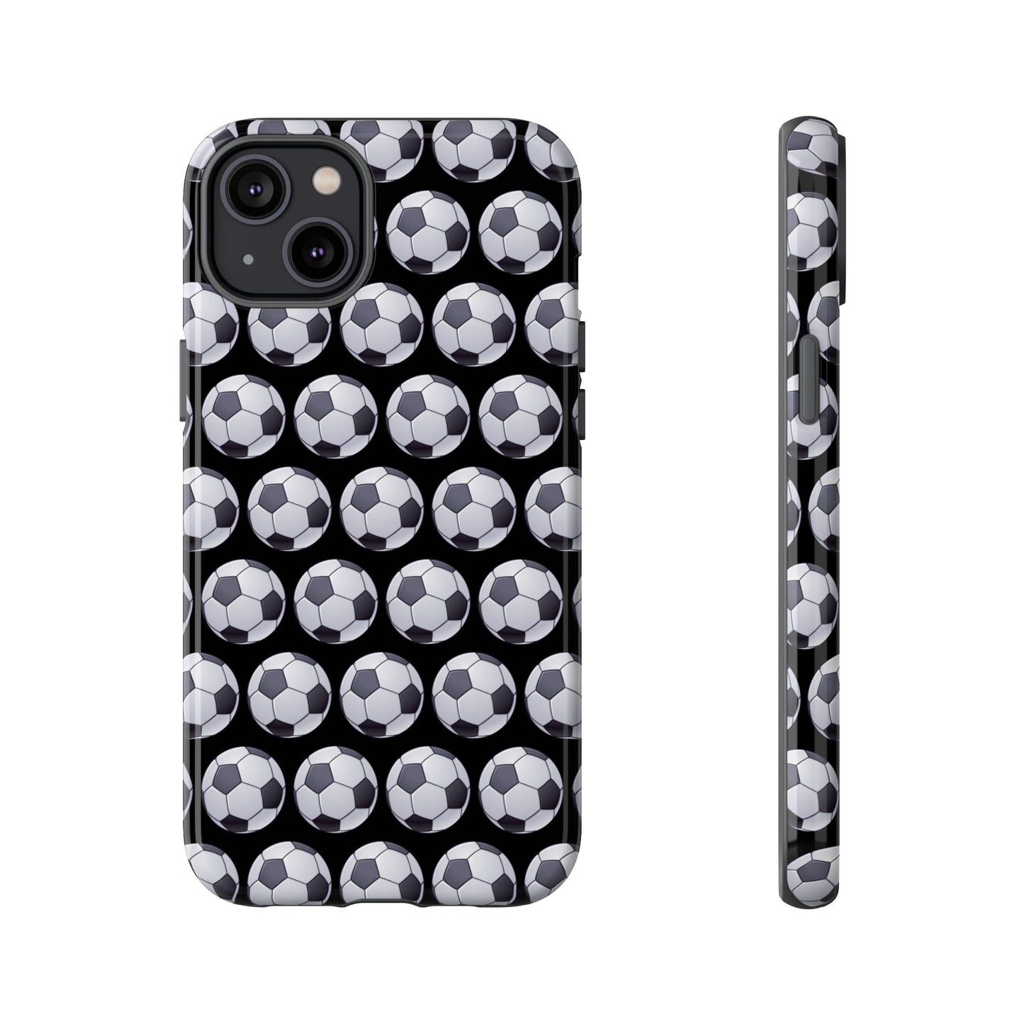 Soccer Ball Phone Case Black