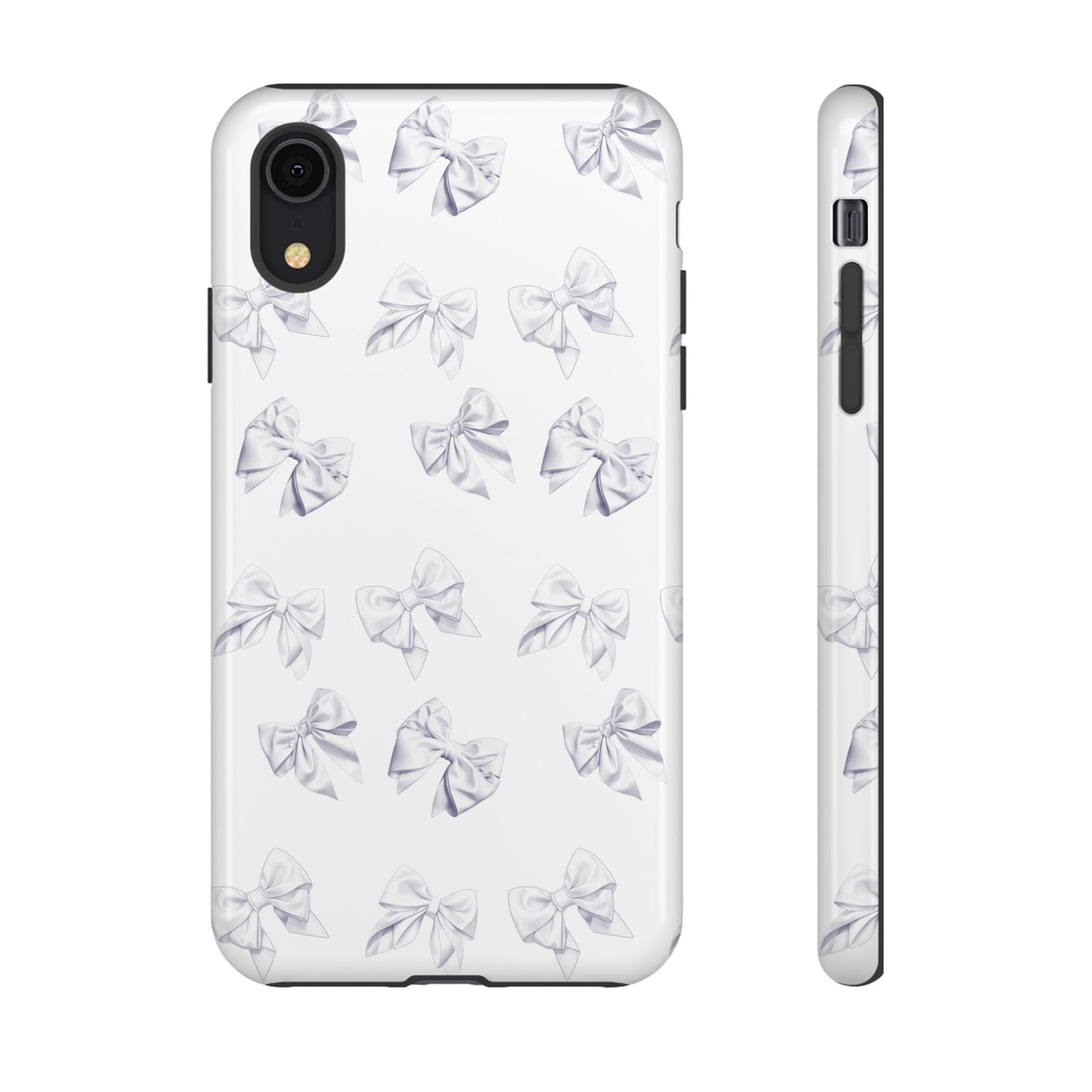 Bow Phone Case White on White