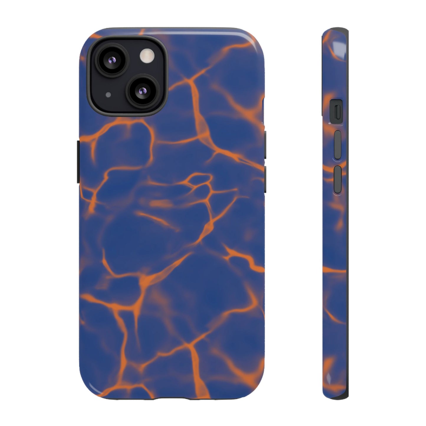 Marble Phone Case Blue Orange