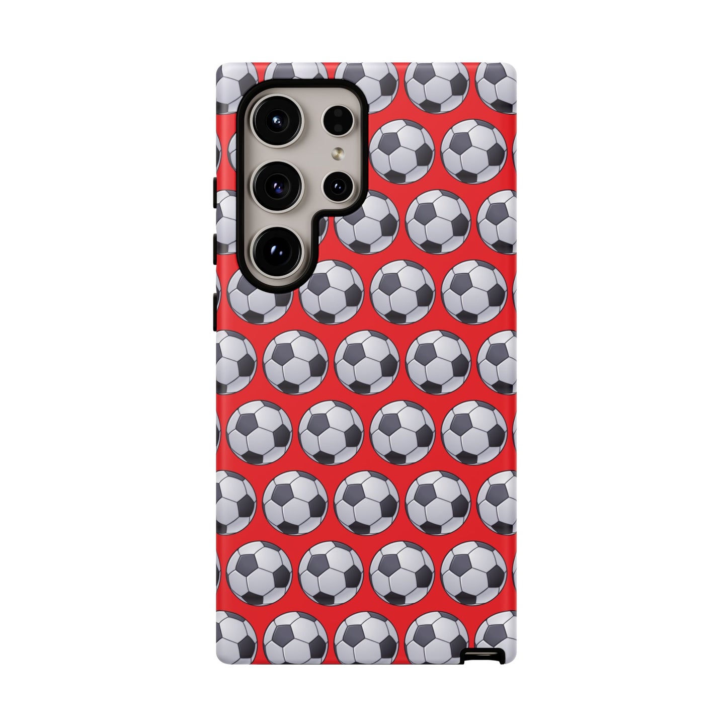 Soccer Ball Phone Case Red