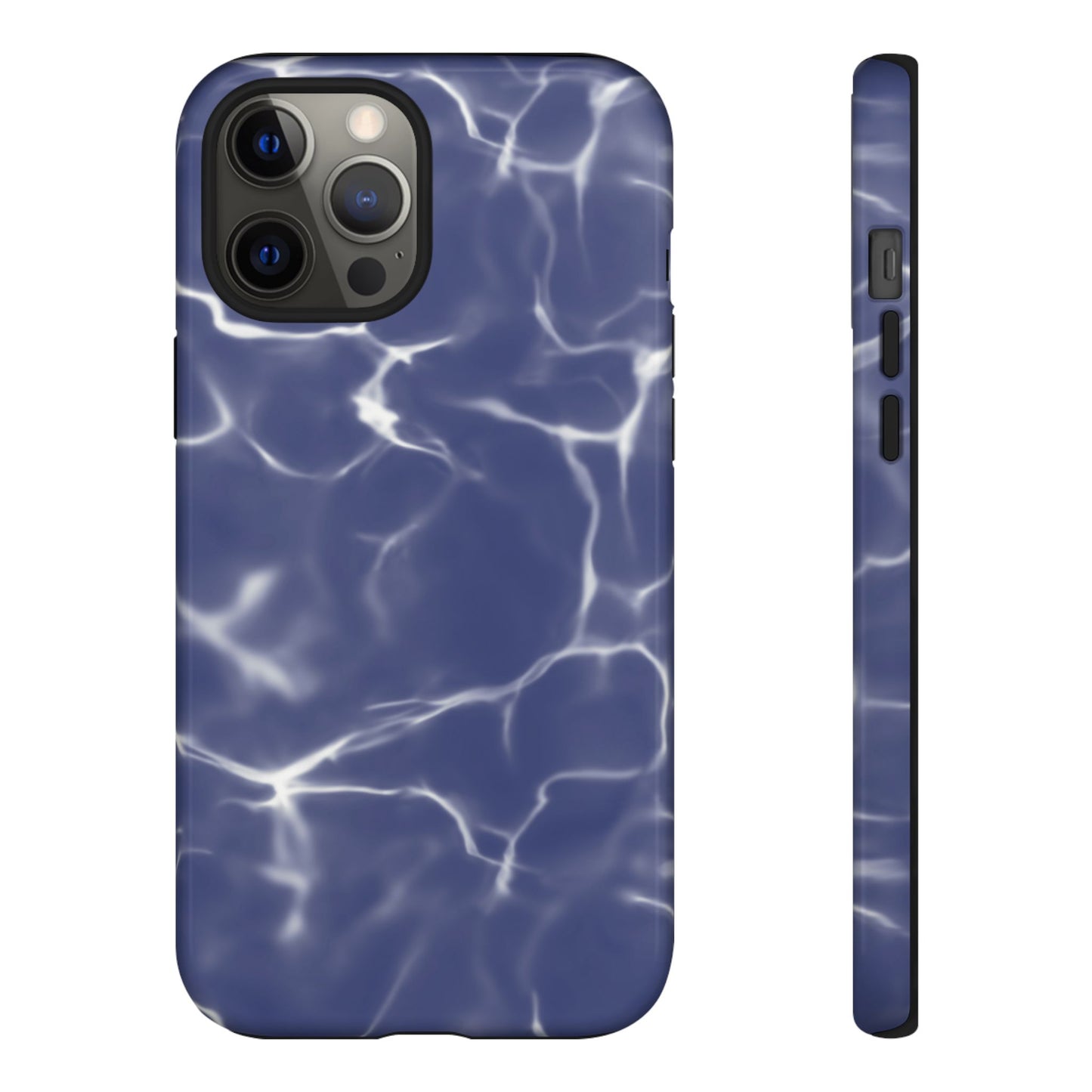 Marble Print Phone Case Dark Blue