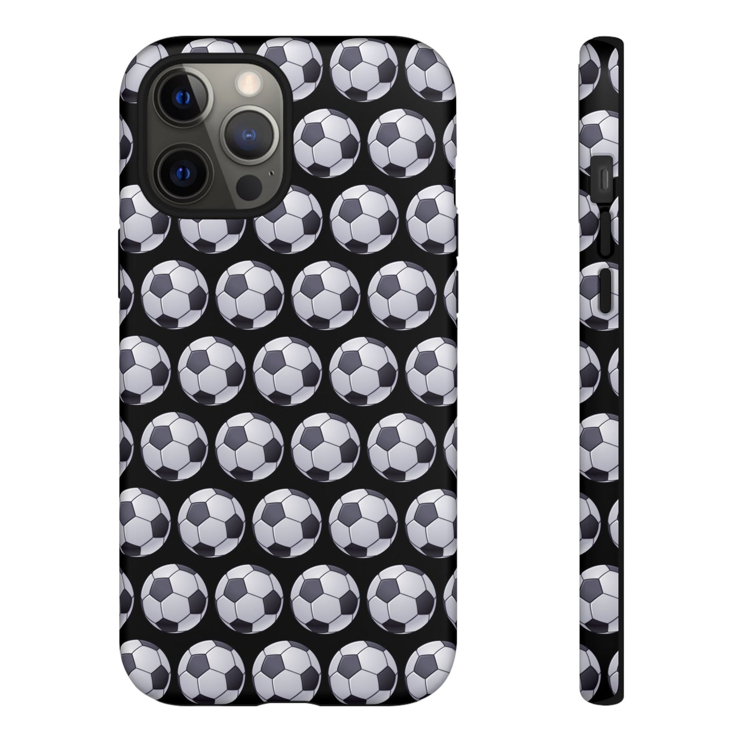 Soccer Ball Phone Case Black