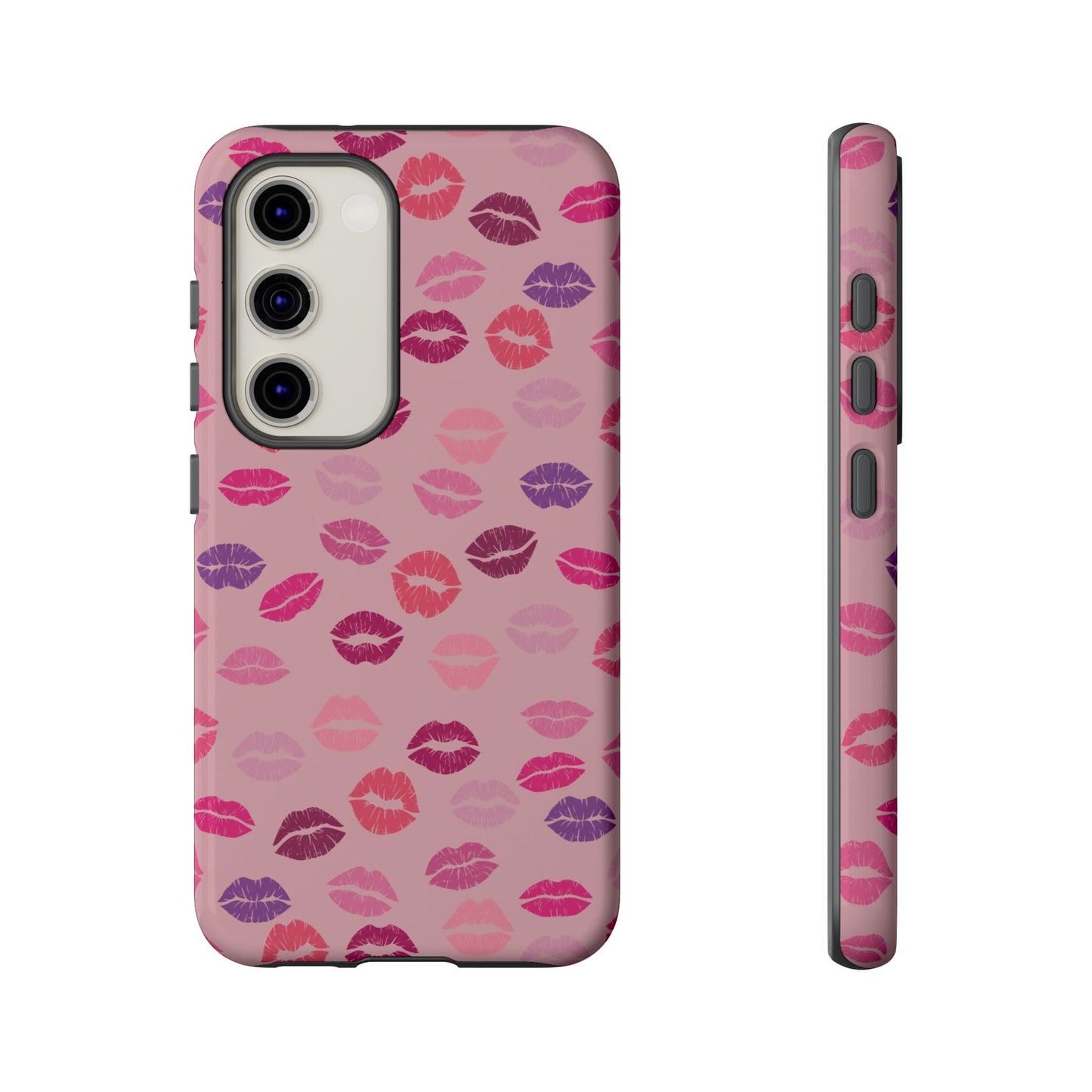 Lipstick Kisses Phone Case Pink