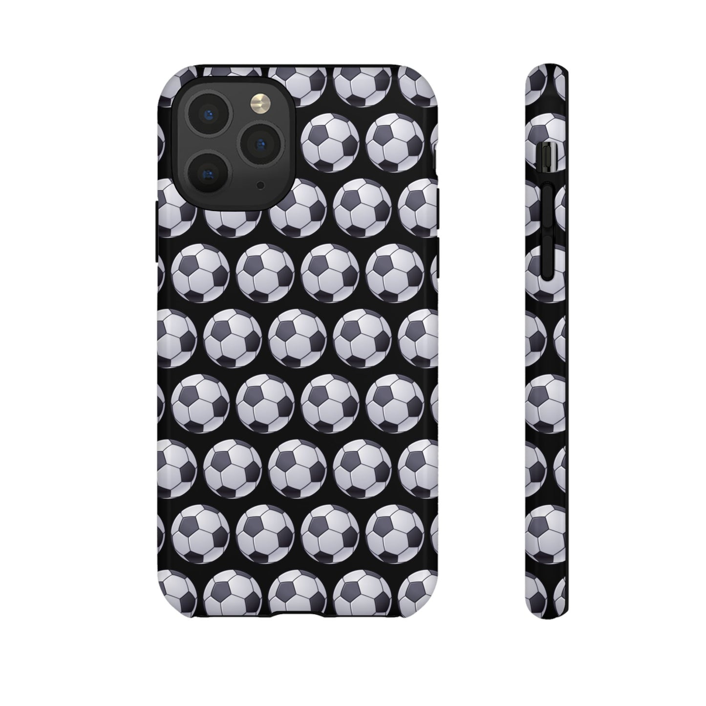 Soccer Ball Phone Case Black