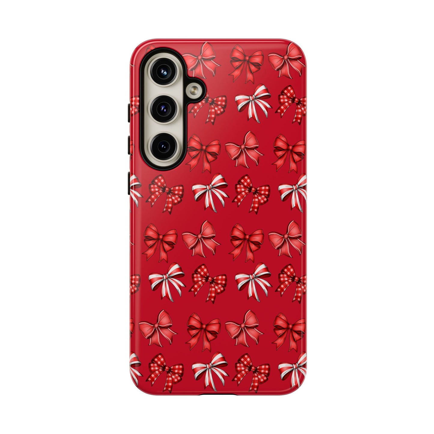 Christmas Bow Phone Case Red