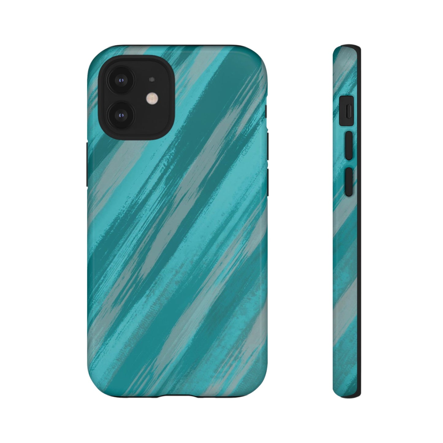 Striped Phone Case Aqua