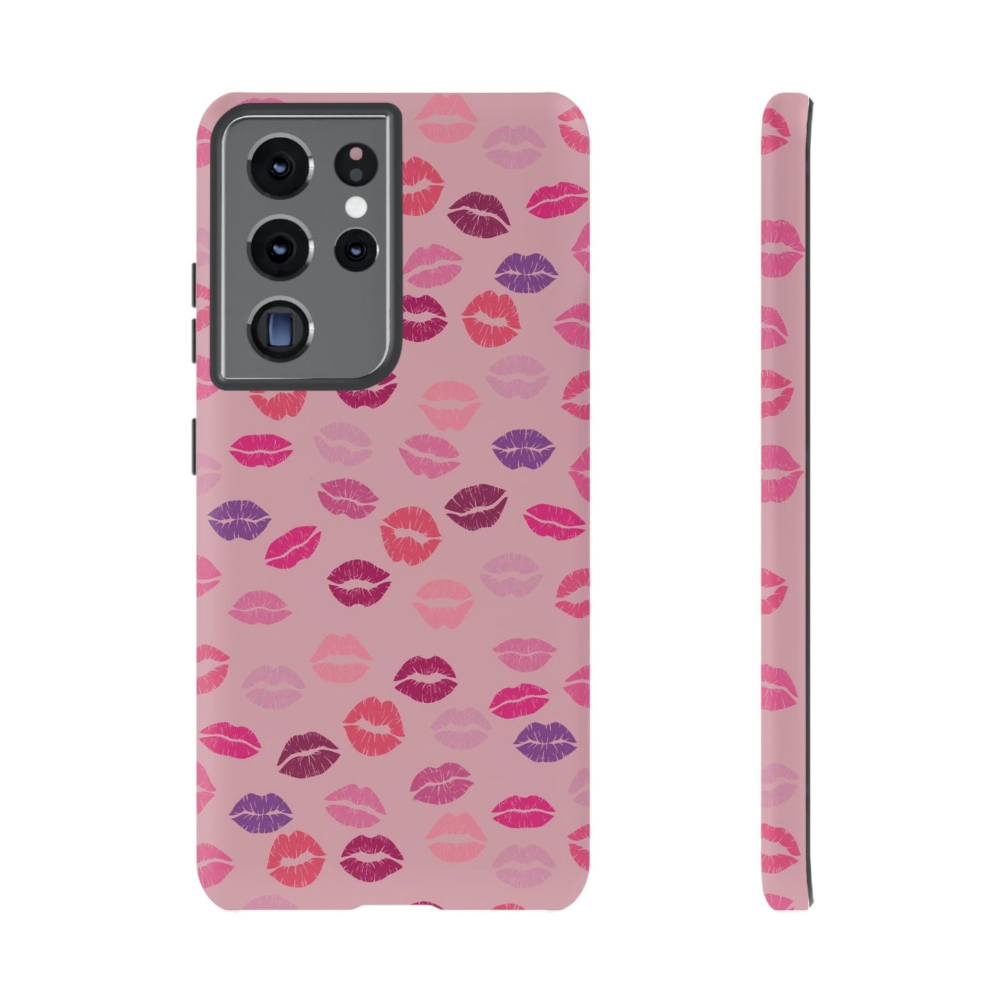 Lipstick Kisses Phone Case Pink