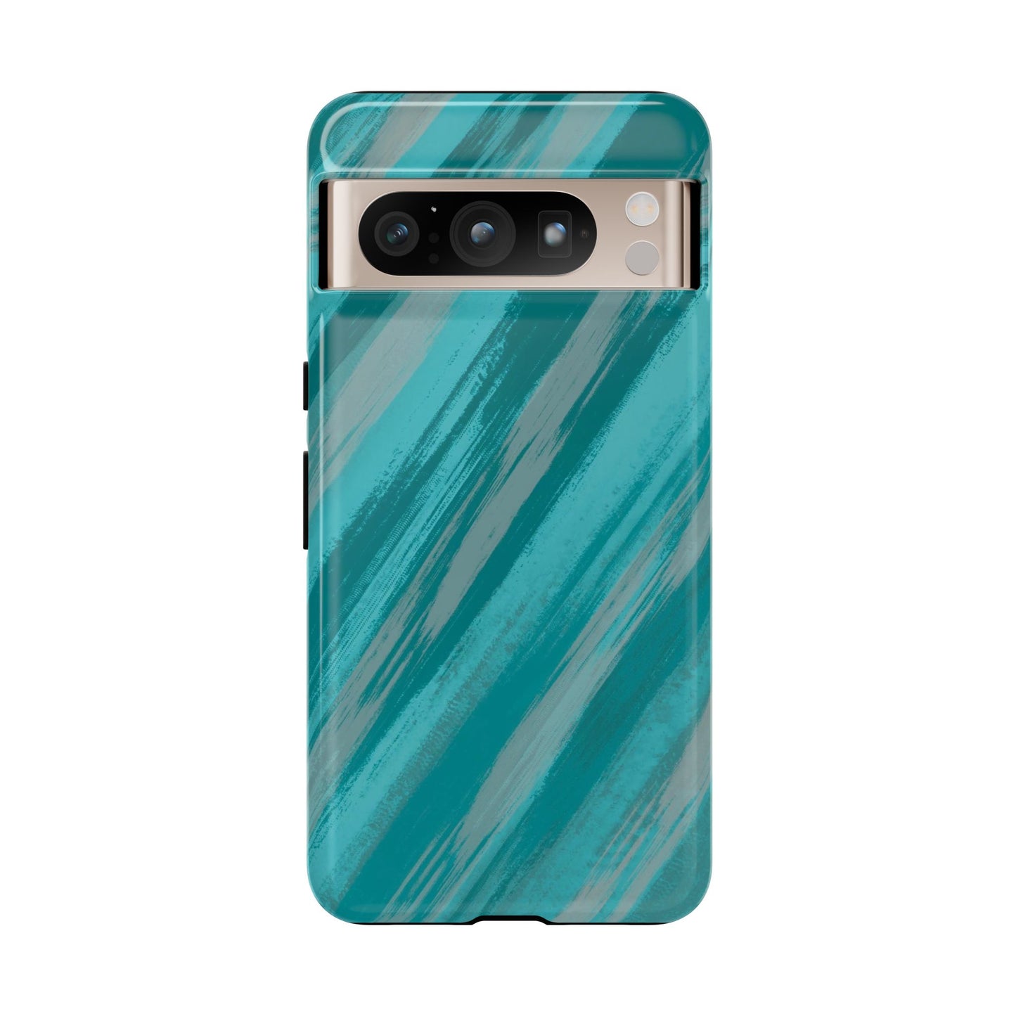 Striped Phone Case Aqua