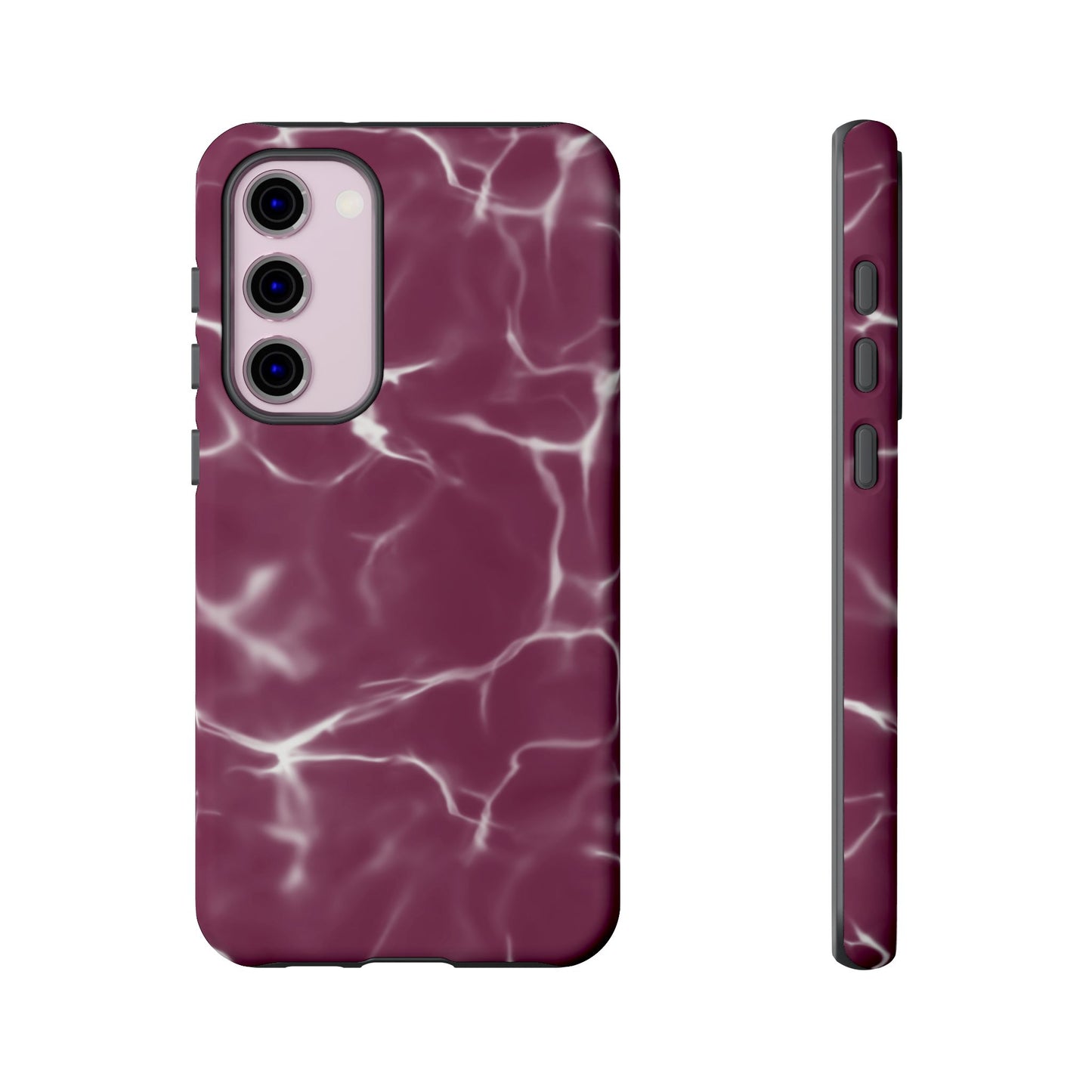 Marble Print Phone Case Maroon