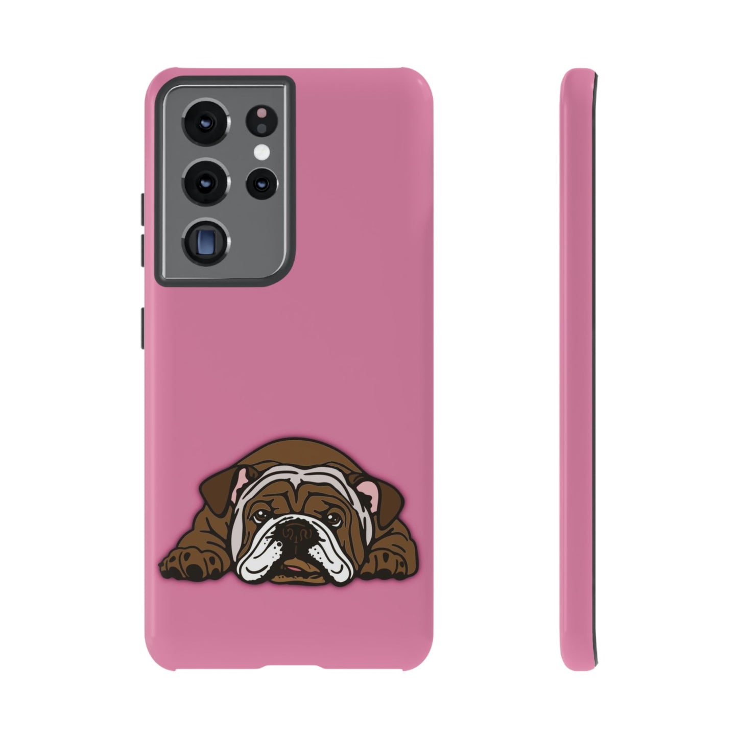 Bulldog Phone Case Pink