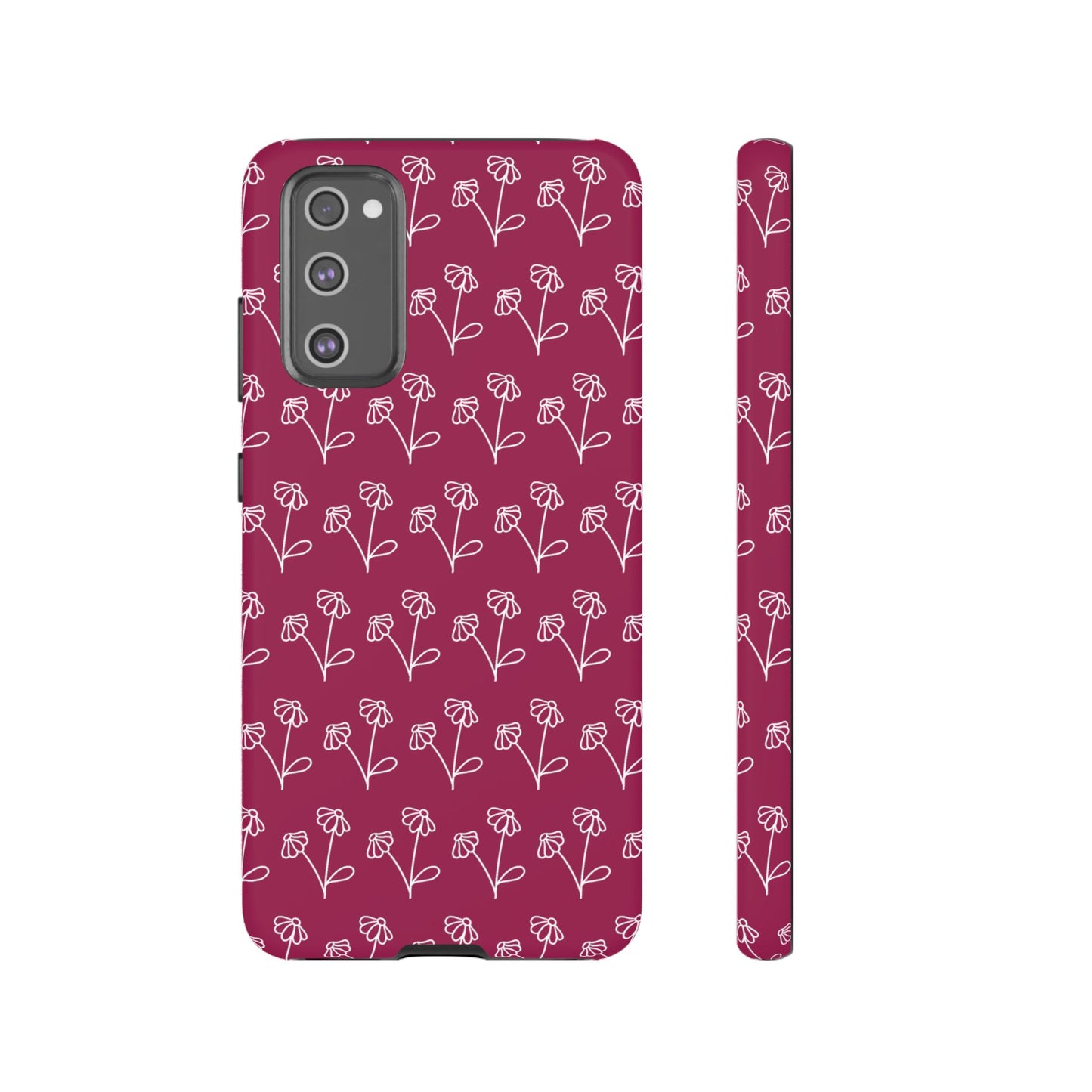 Doodle Flowers Phone Case Berry