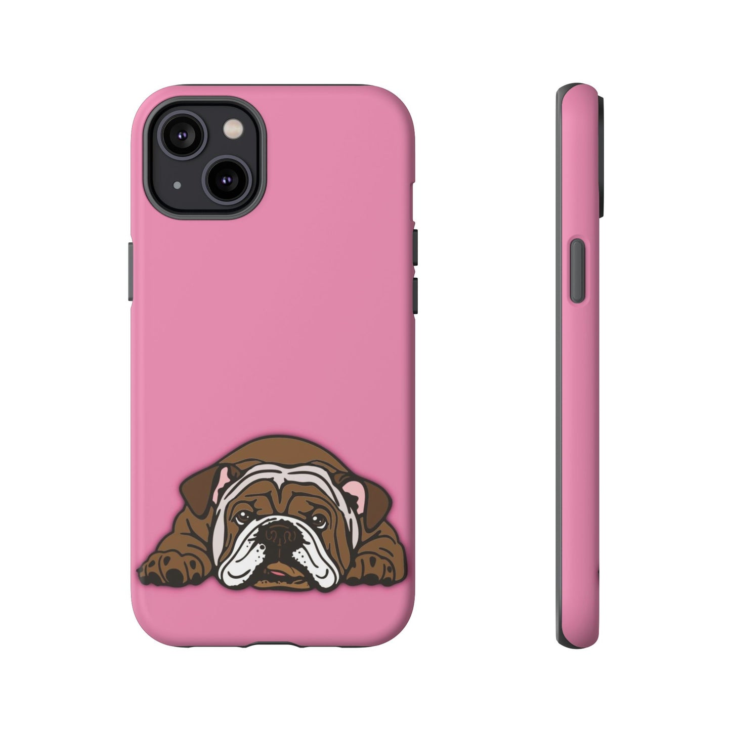 Bulldog Phone Case Pink