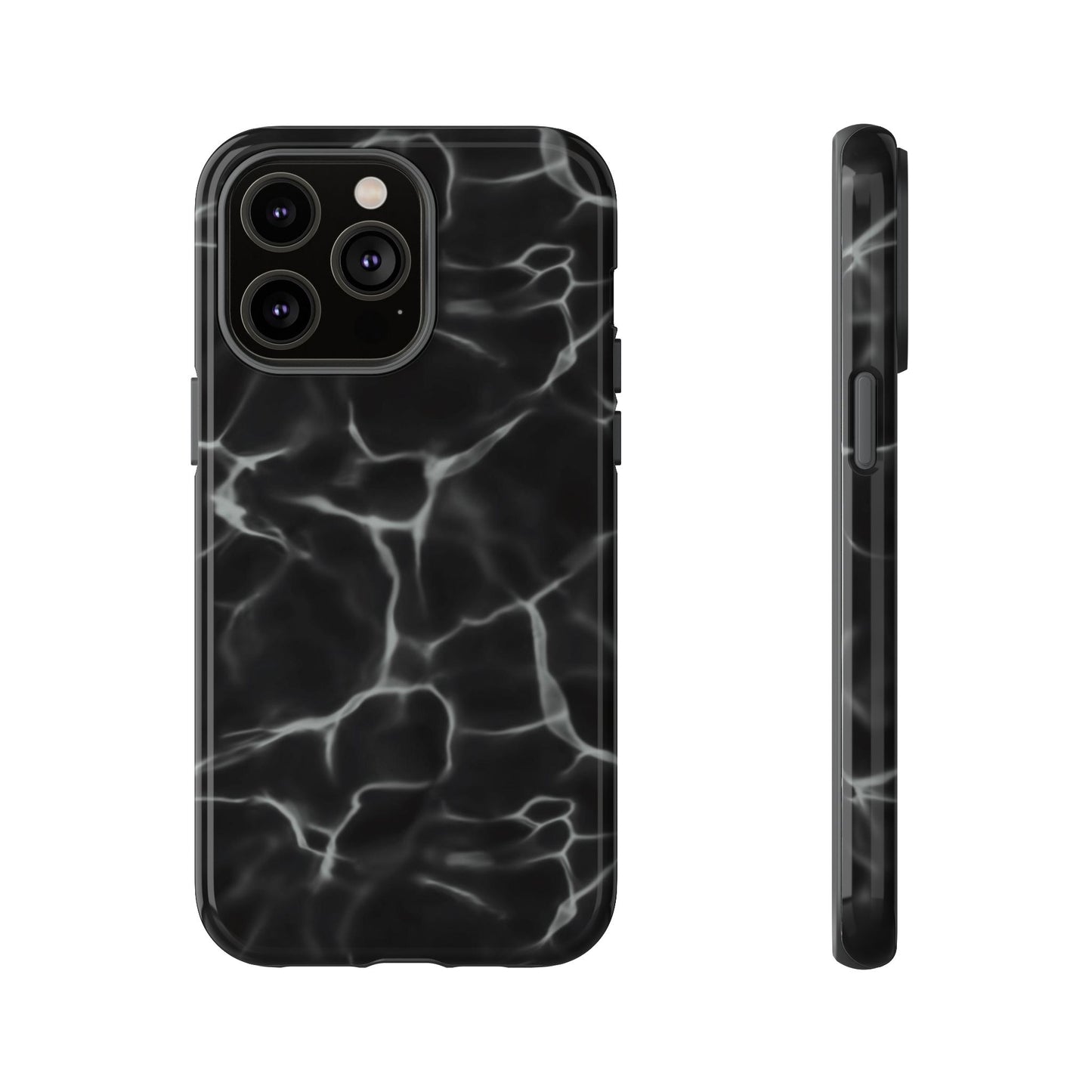 Marble Phone Case Black White