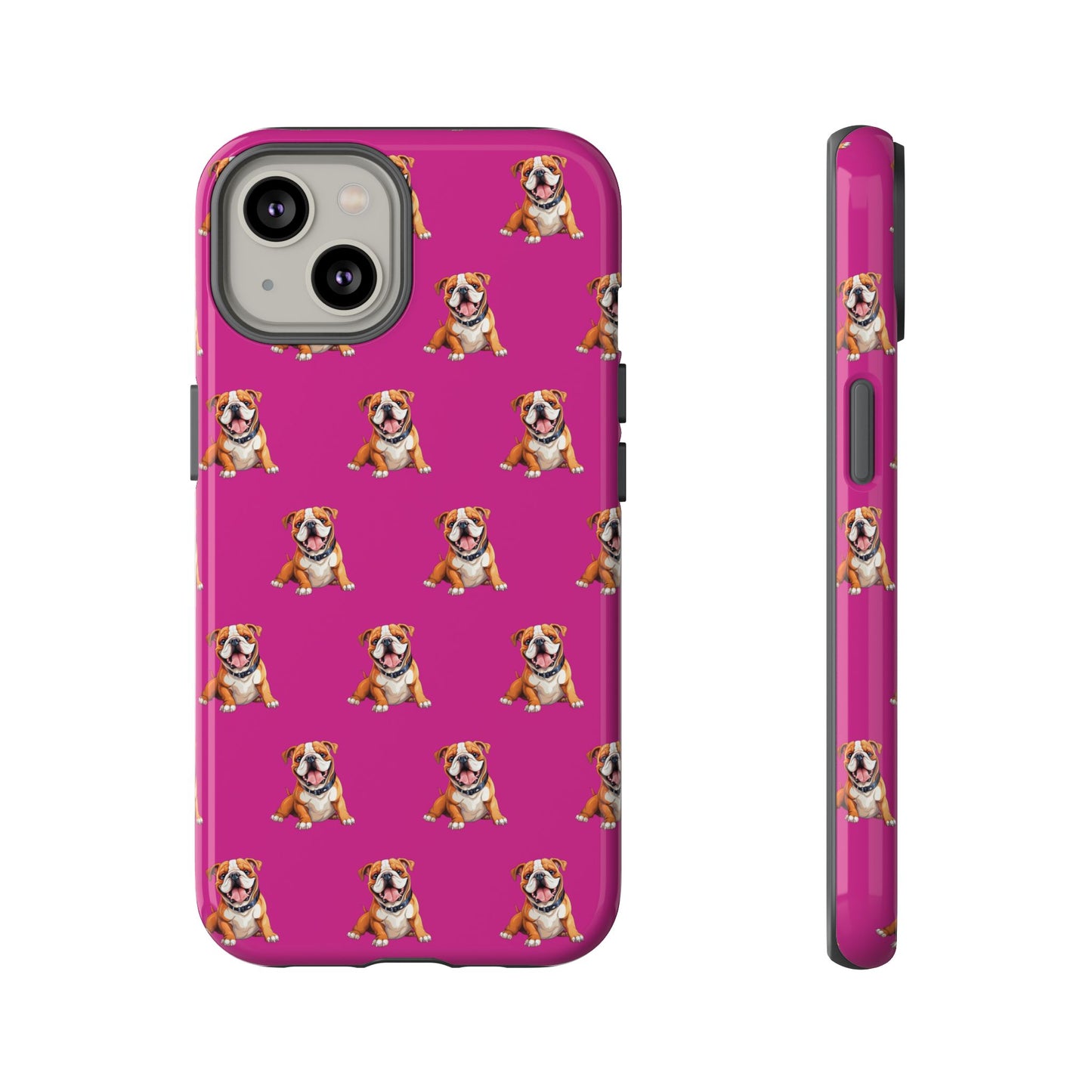 Bulldog Phone Case Pink