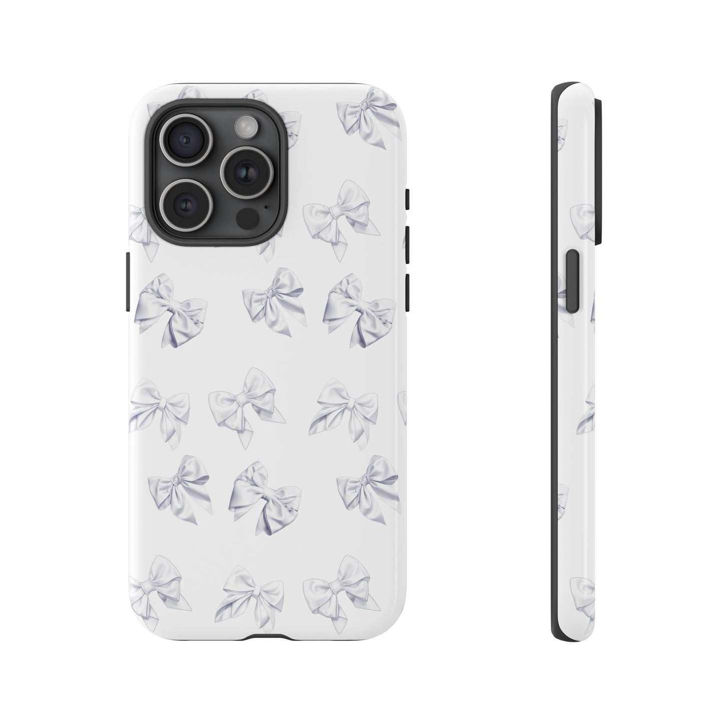 Bow Phone Case White on White