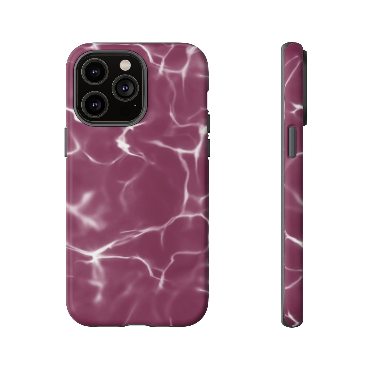 Marble Print Phone Case Maroon