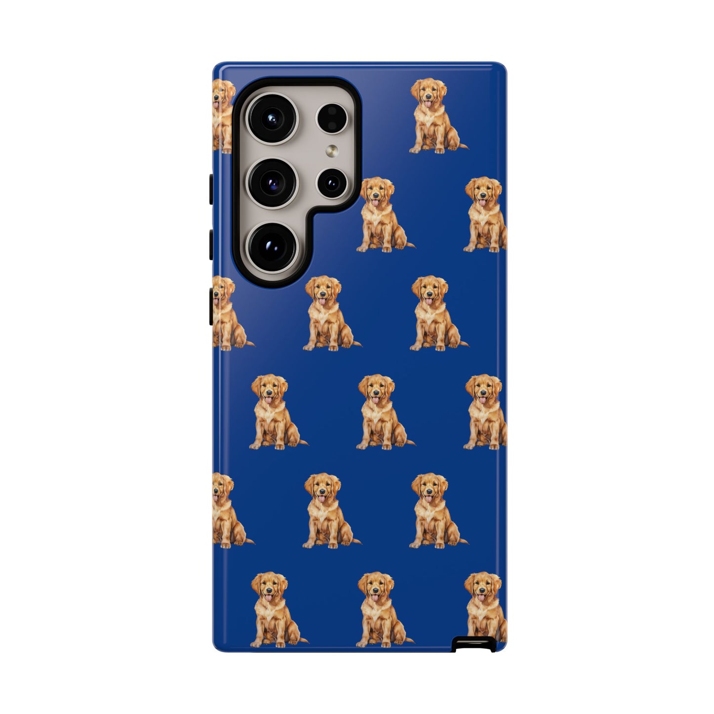 Golden Retriever Phone Case Blue