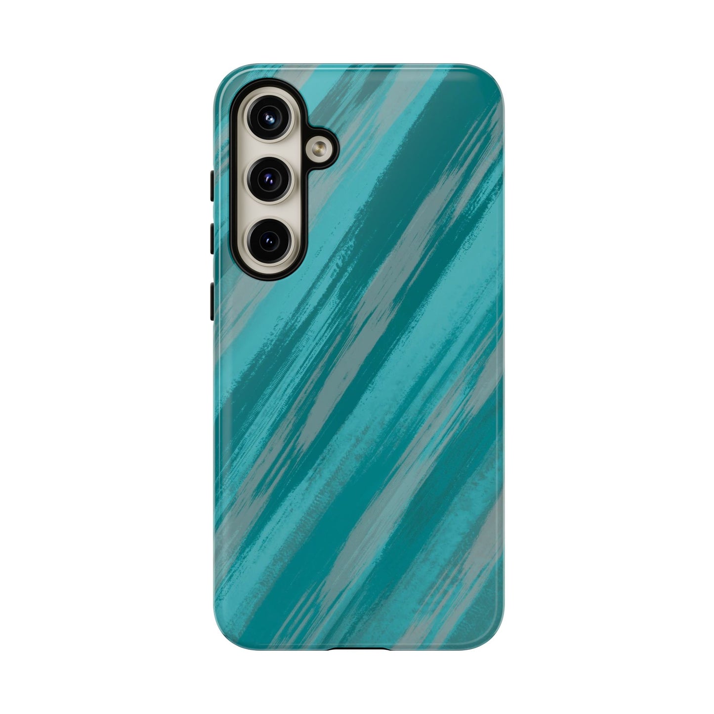 Striped Phone Case Aqua