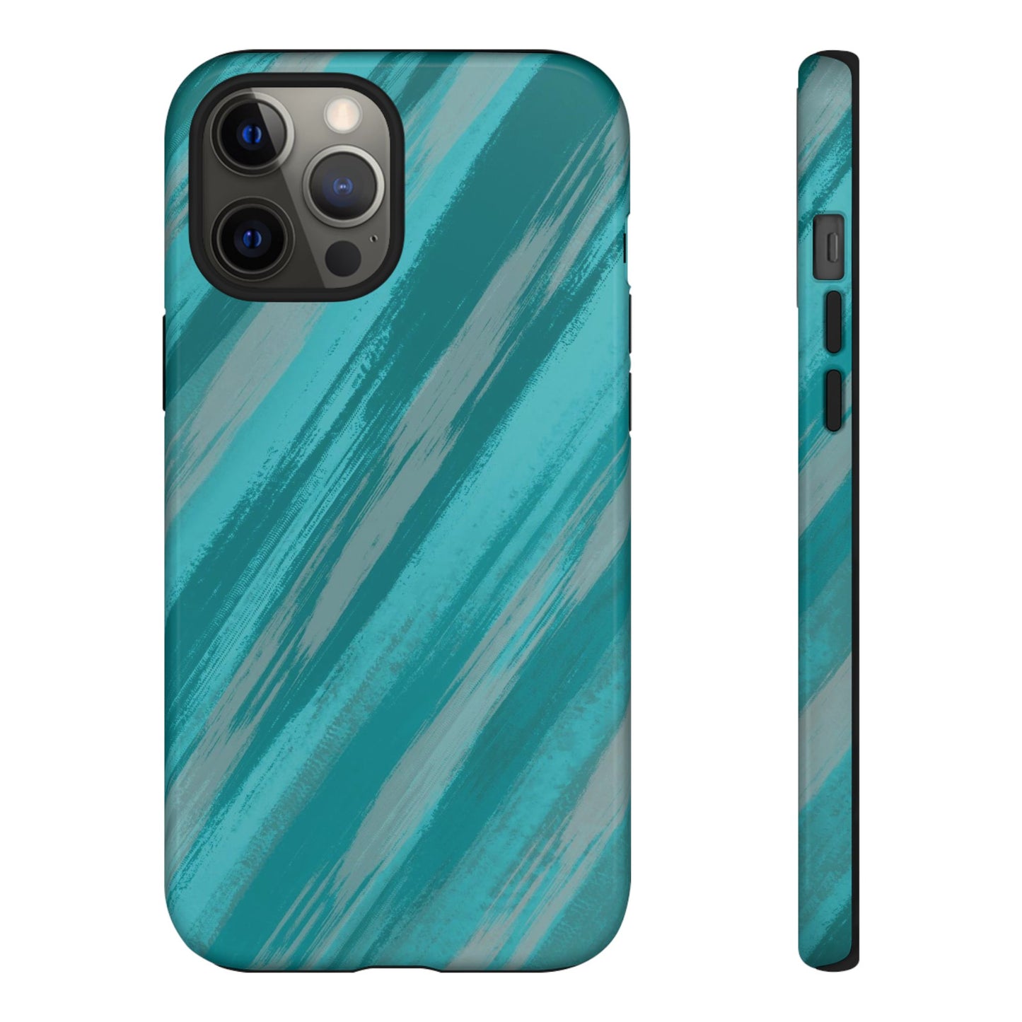 Striped Phone Case Aqua