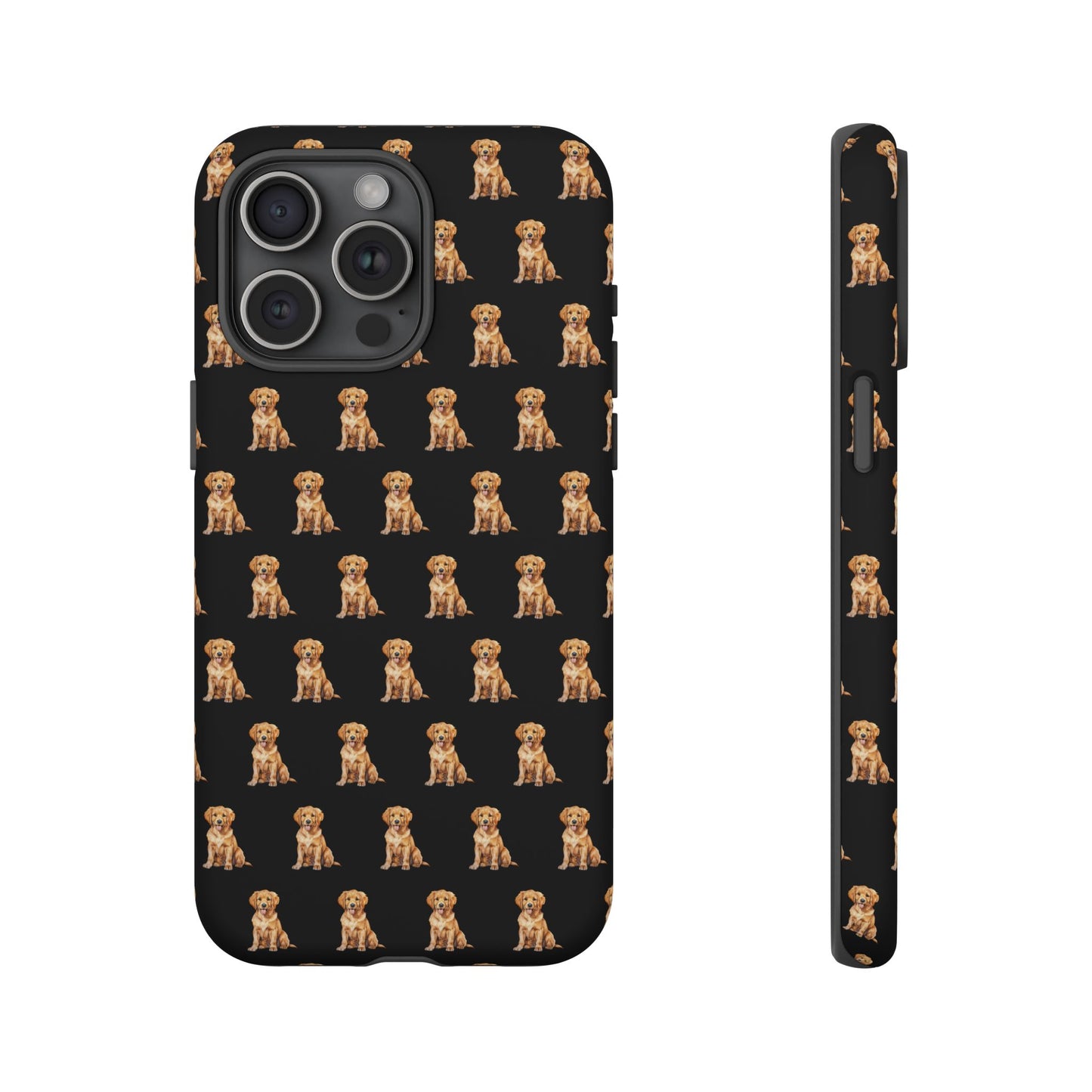 Golden Retriever Phone Case Black