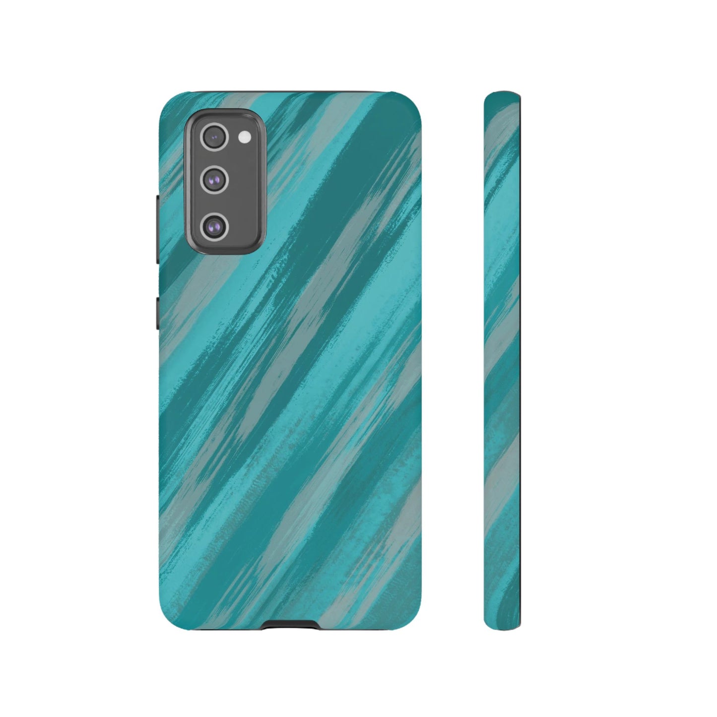 Striped Phone Case Aqua