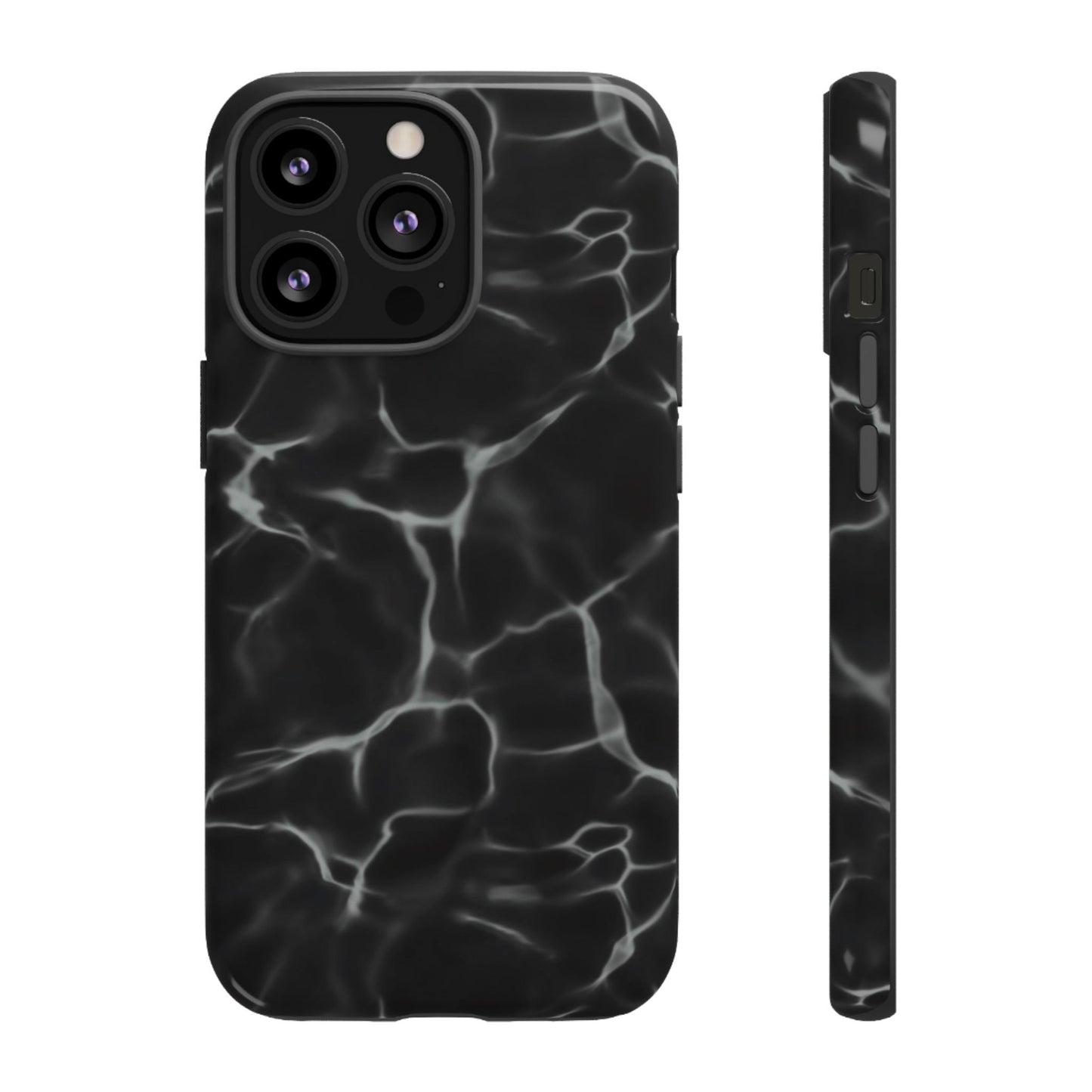 Marble Phone Case Black White