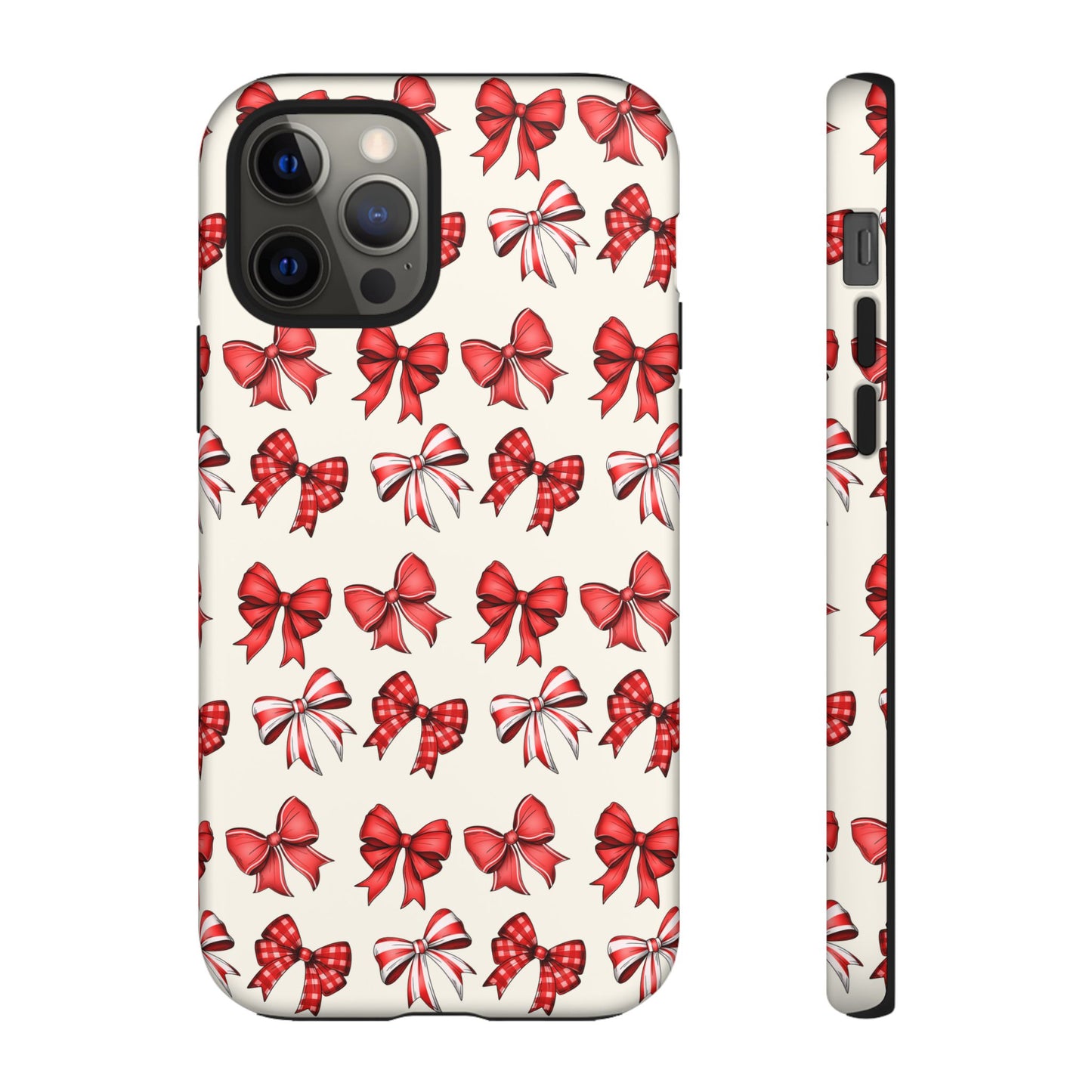 Christmas Bow Phone Case Cream