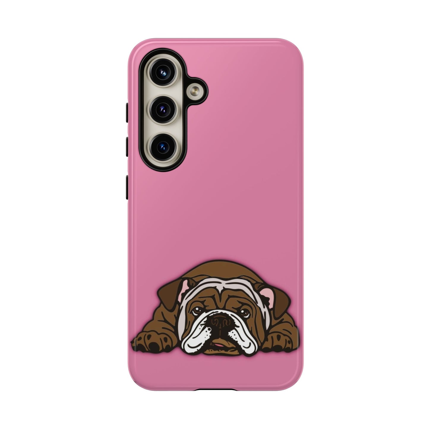 Bulldog Phone Case Pink