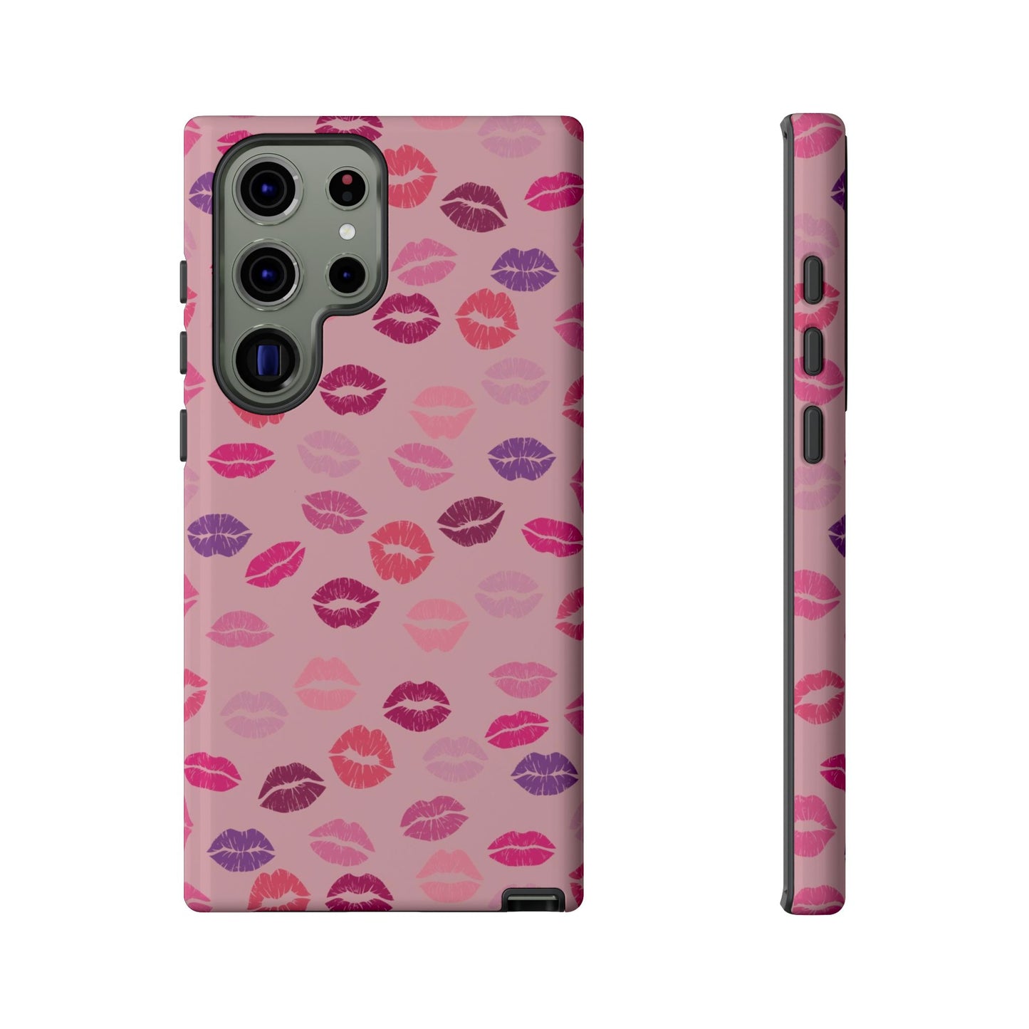 Lipstick Kisses Phone Case Pink