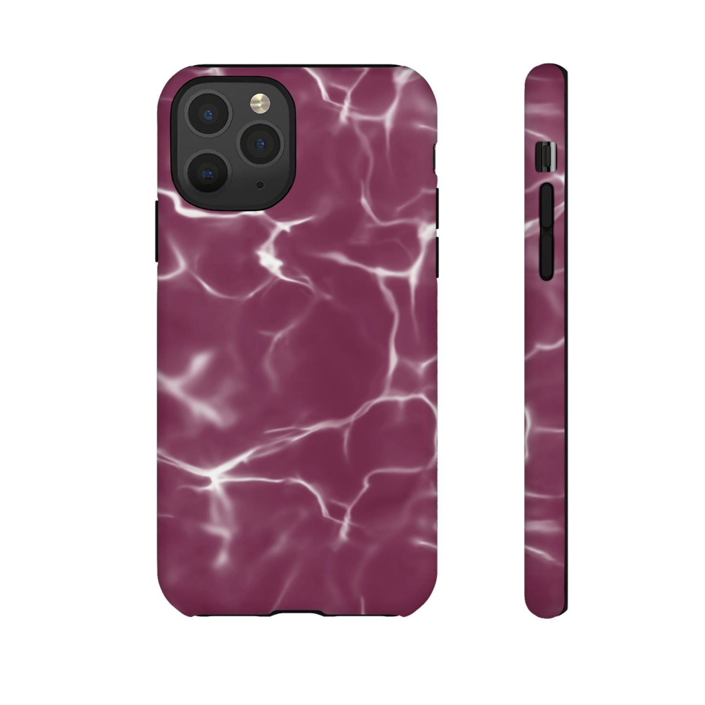 Marble Print Phone Case Maroon