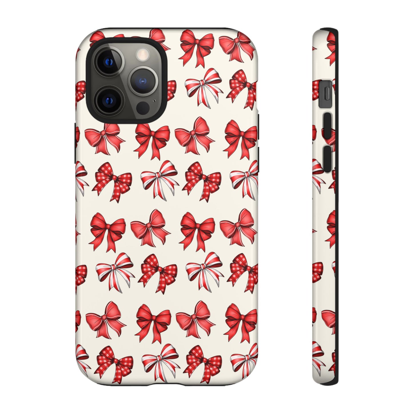 Christmas Bow Phone Case Cream