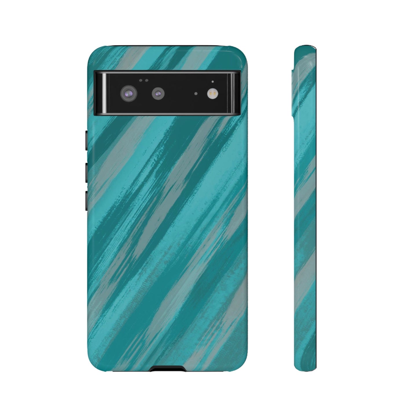 Striped Phone Case Aqua