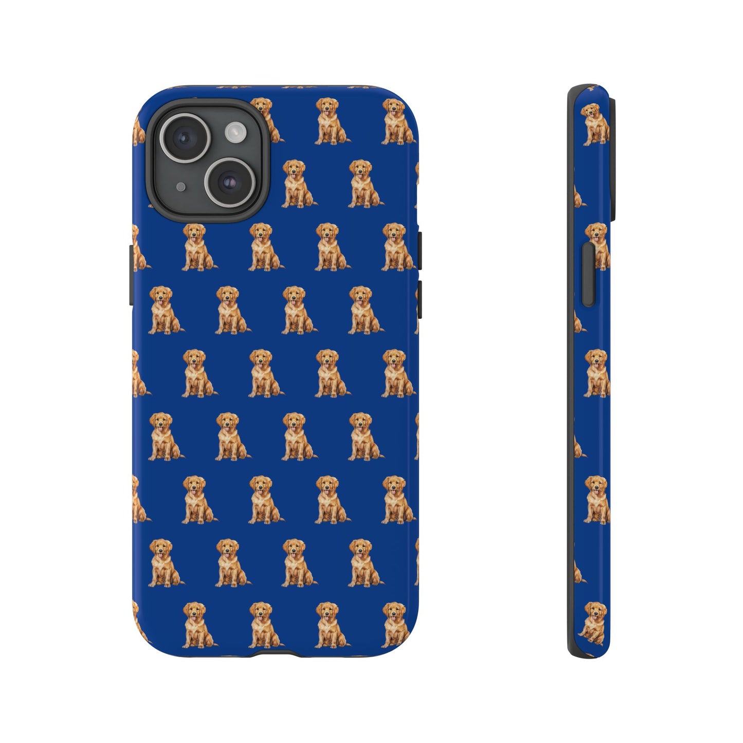 Golden Retriever Phone Case Blue