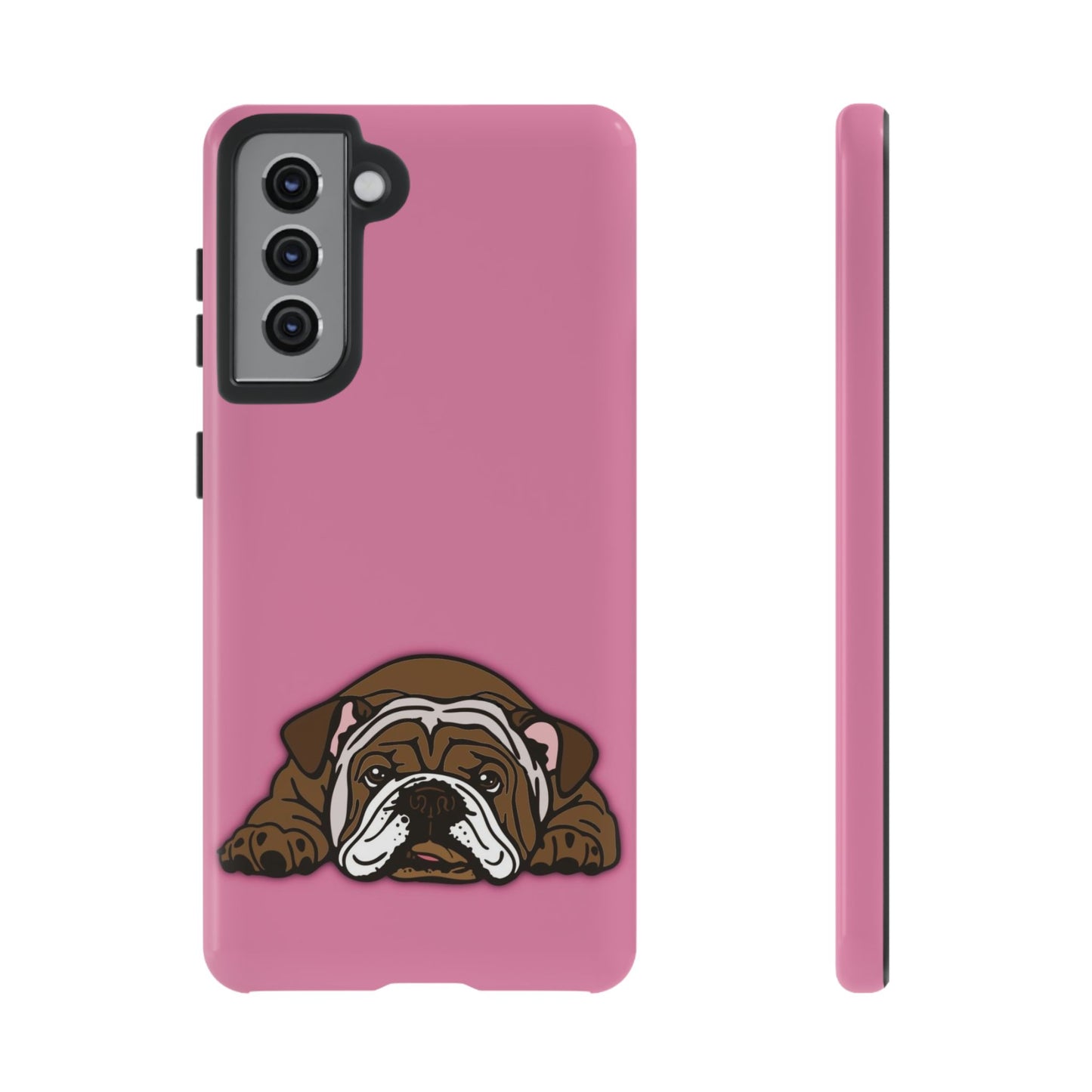 Bulldog Phone Case Pink