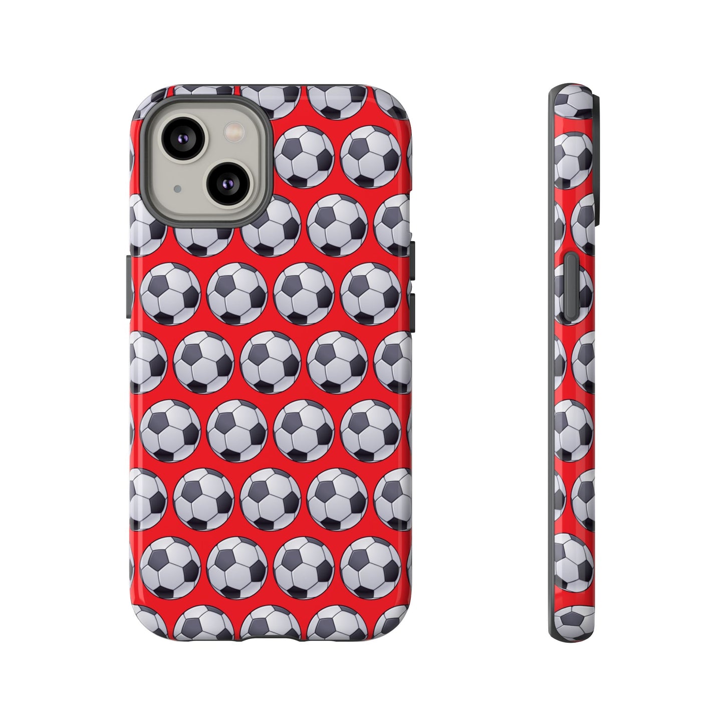 Soccer Ball Phone Case Red