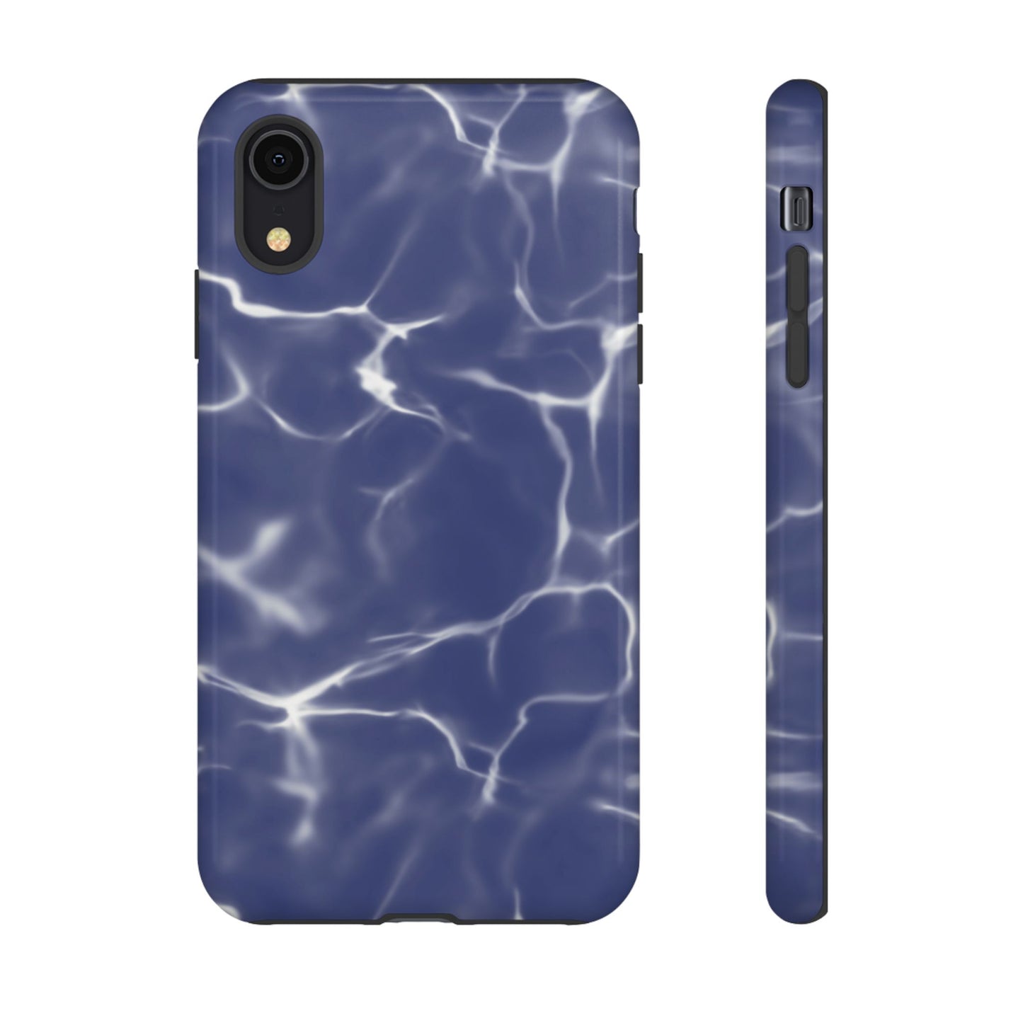 Marble Print Phone Case Dark Blue