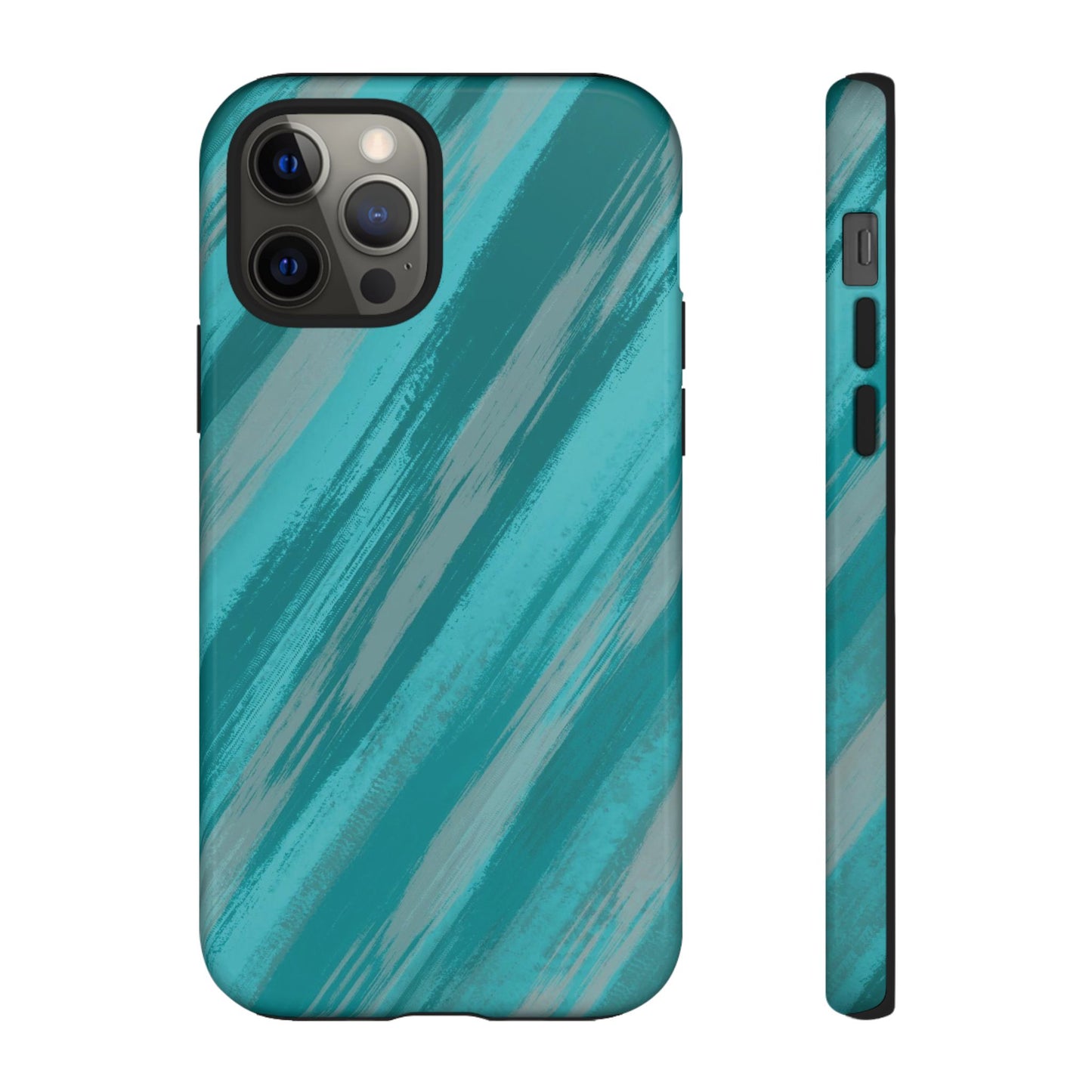 Striped Phone Case Aqua