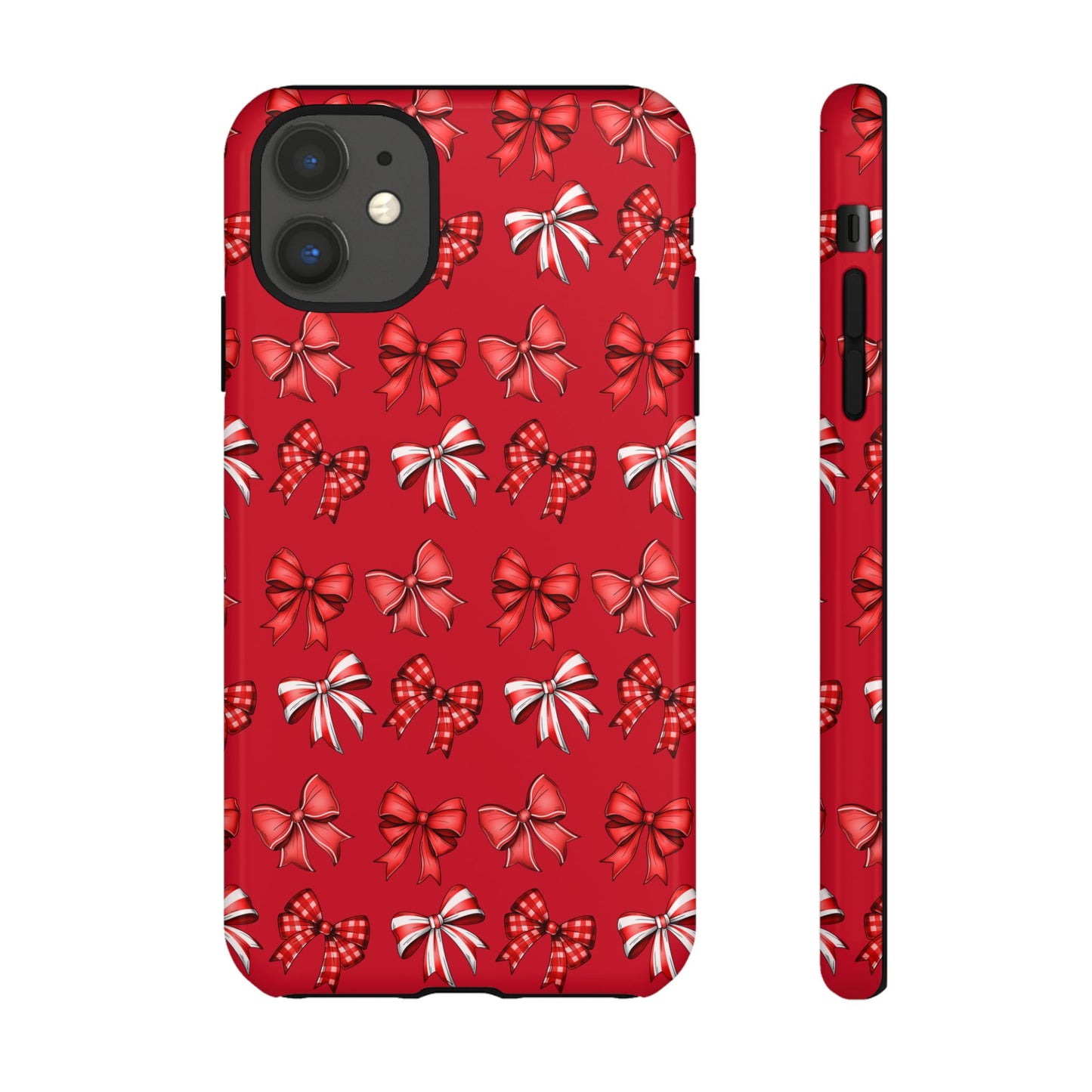 Christmas Bow Phone Case Red