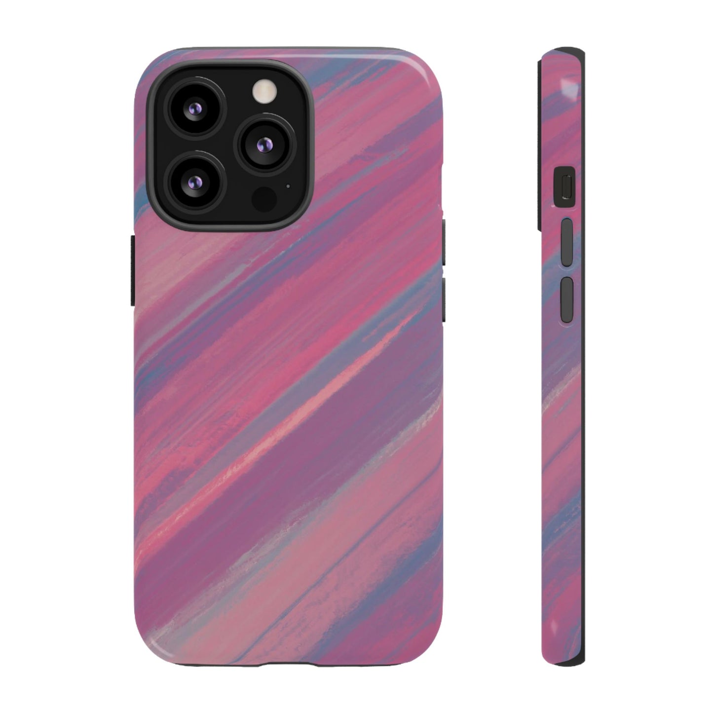 Striped Phone Case Pink