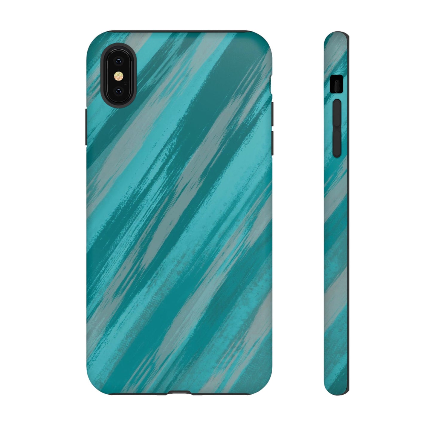 Striped Phone Case Aqua