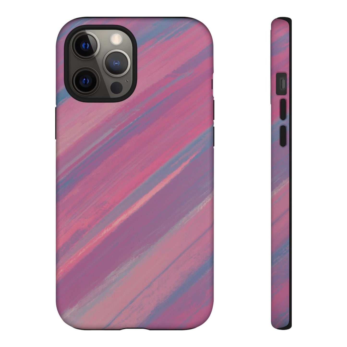 Striped Phone Case Pink