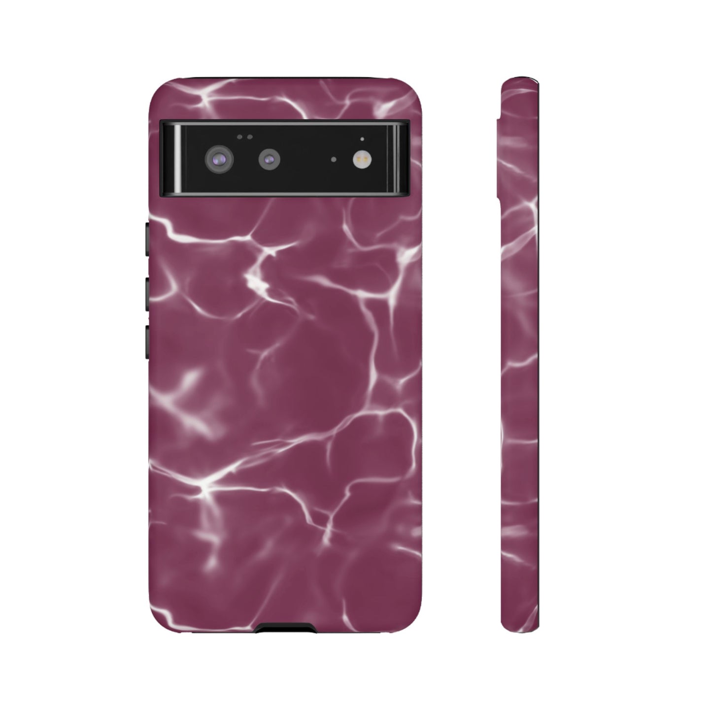 Marble Print Phone Case Maroon