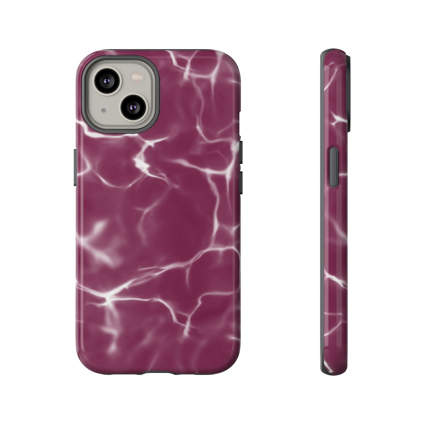 Marble Print Phone Case Maroon