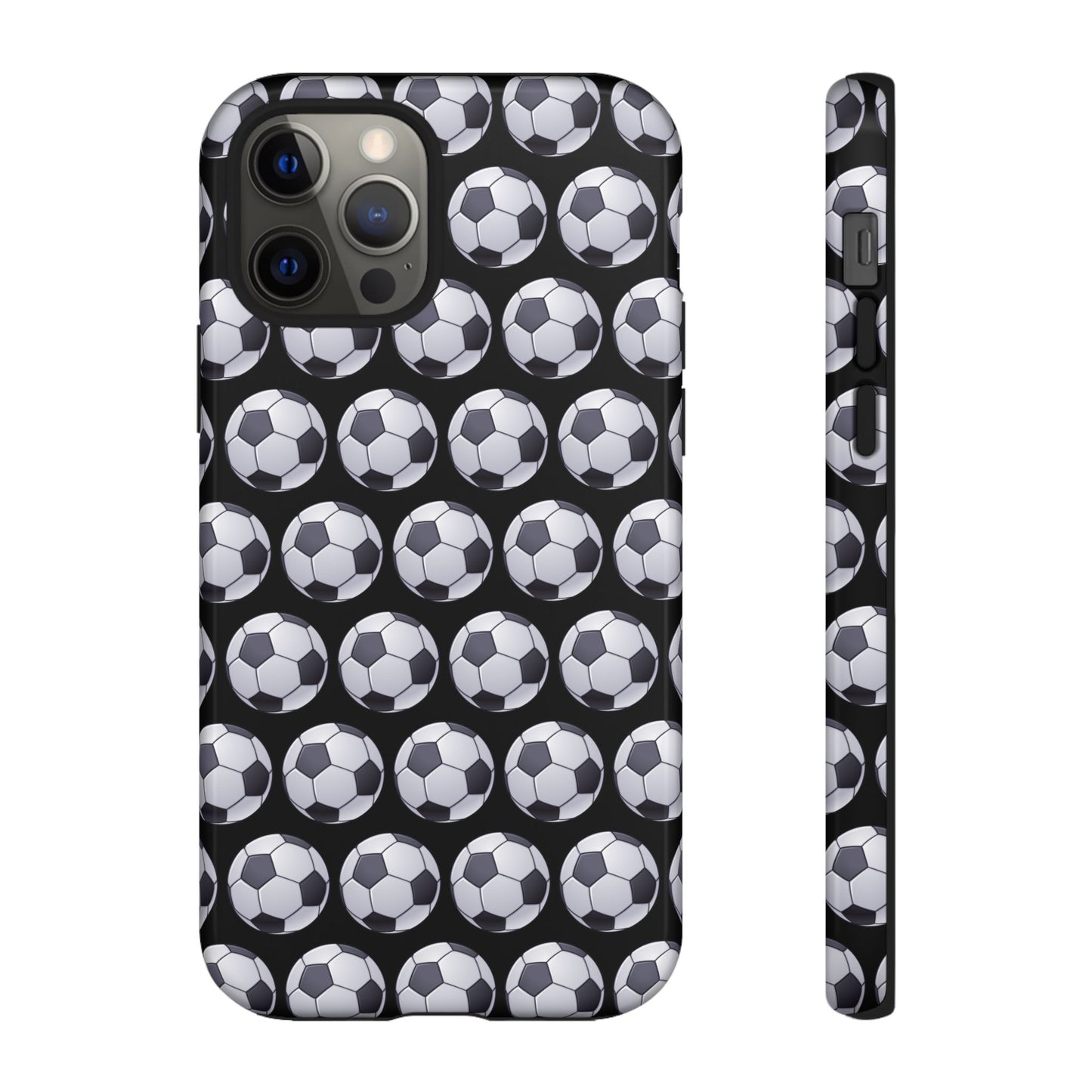 Soccer Ball Phone Case Black