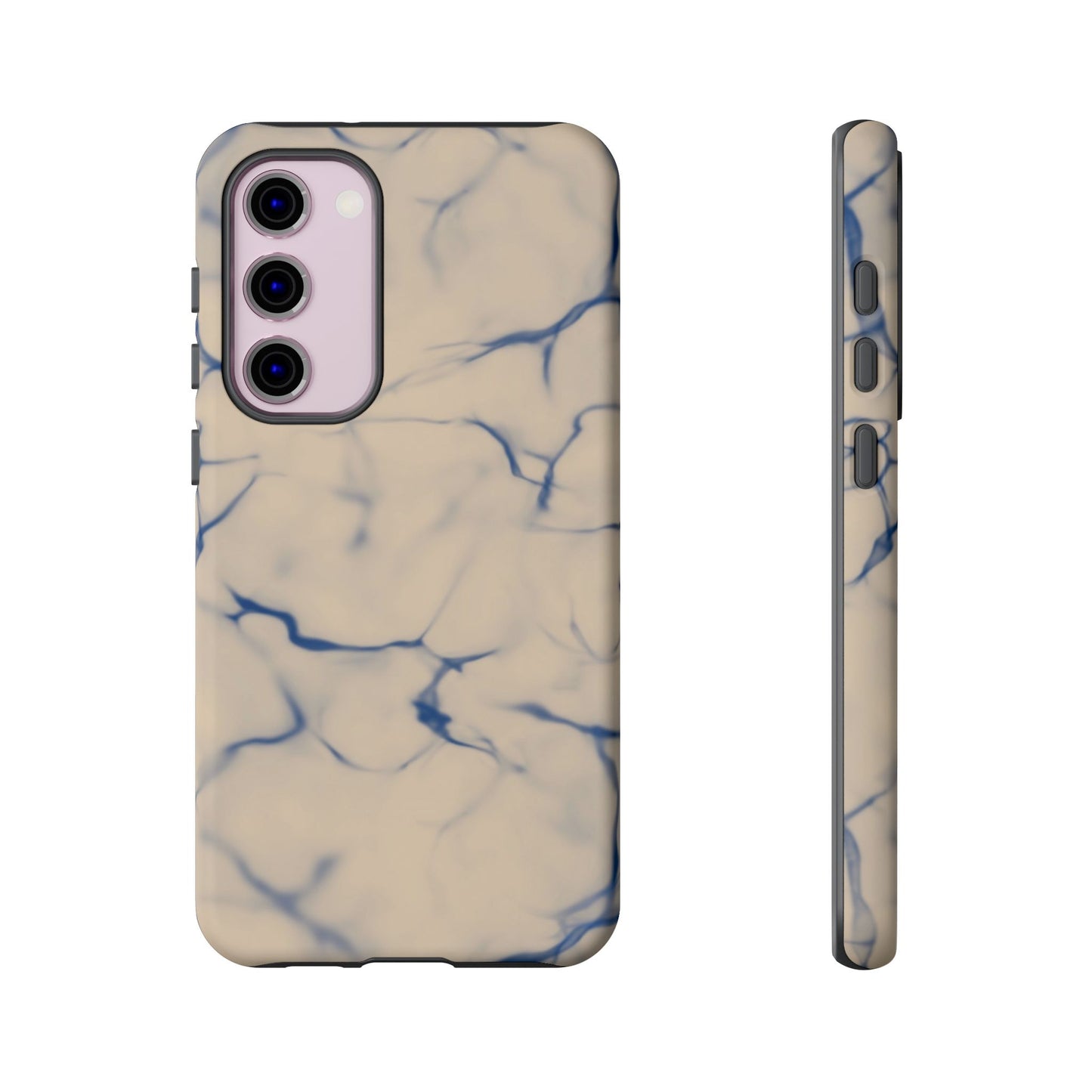 Marble Phone Case Cream Blue