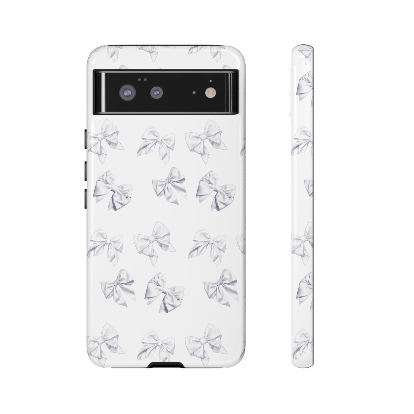 Bow Phone Case White on White