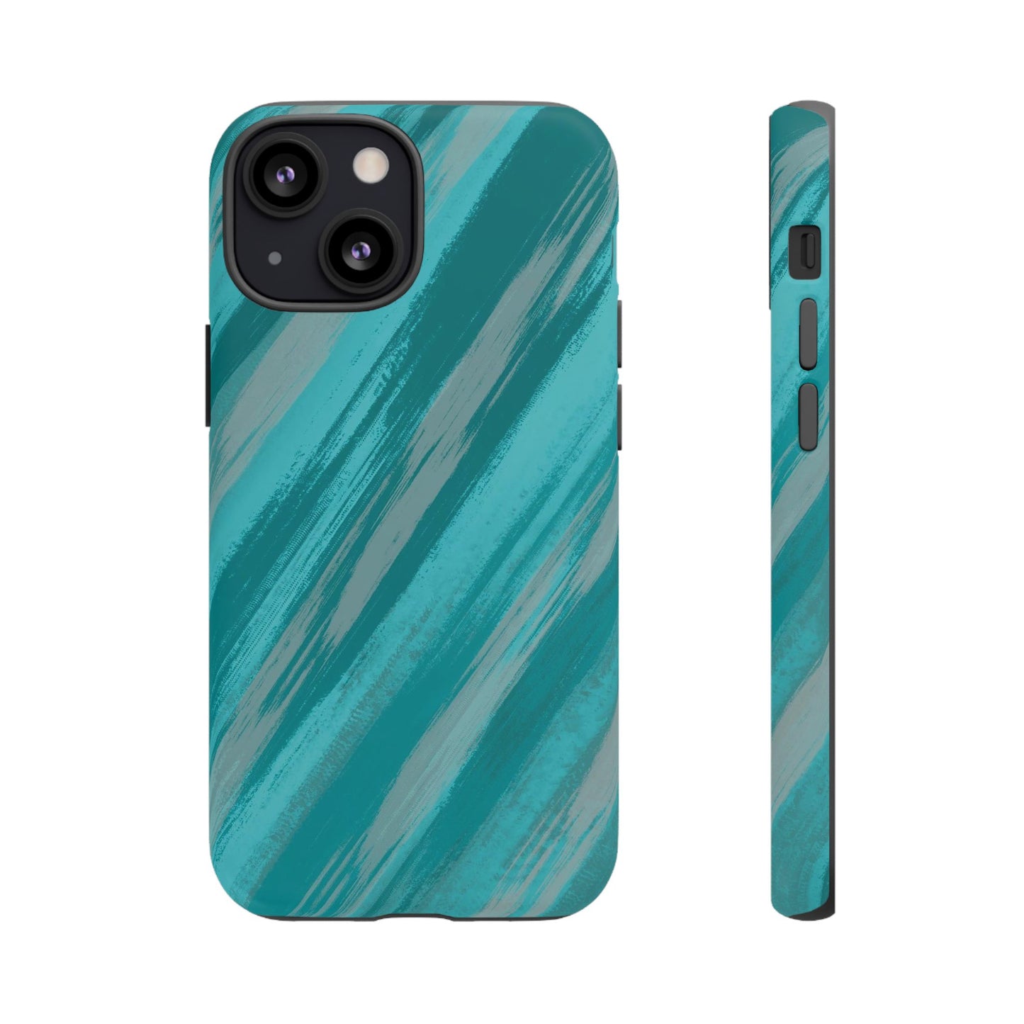 Striped Phone Case Aqua